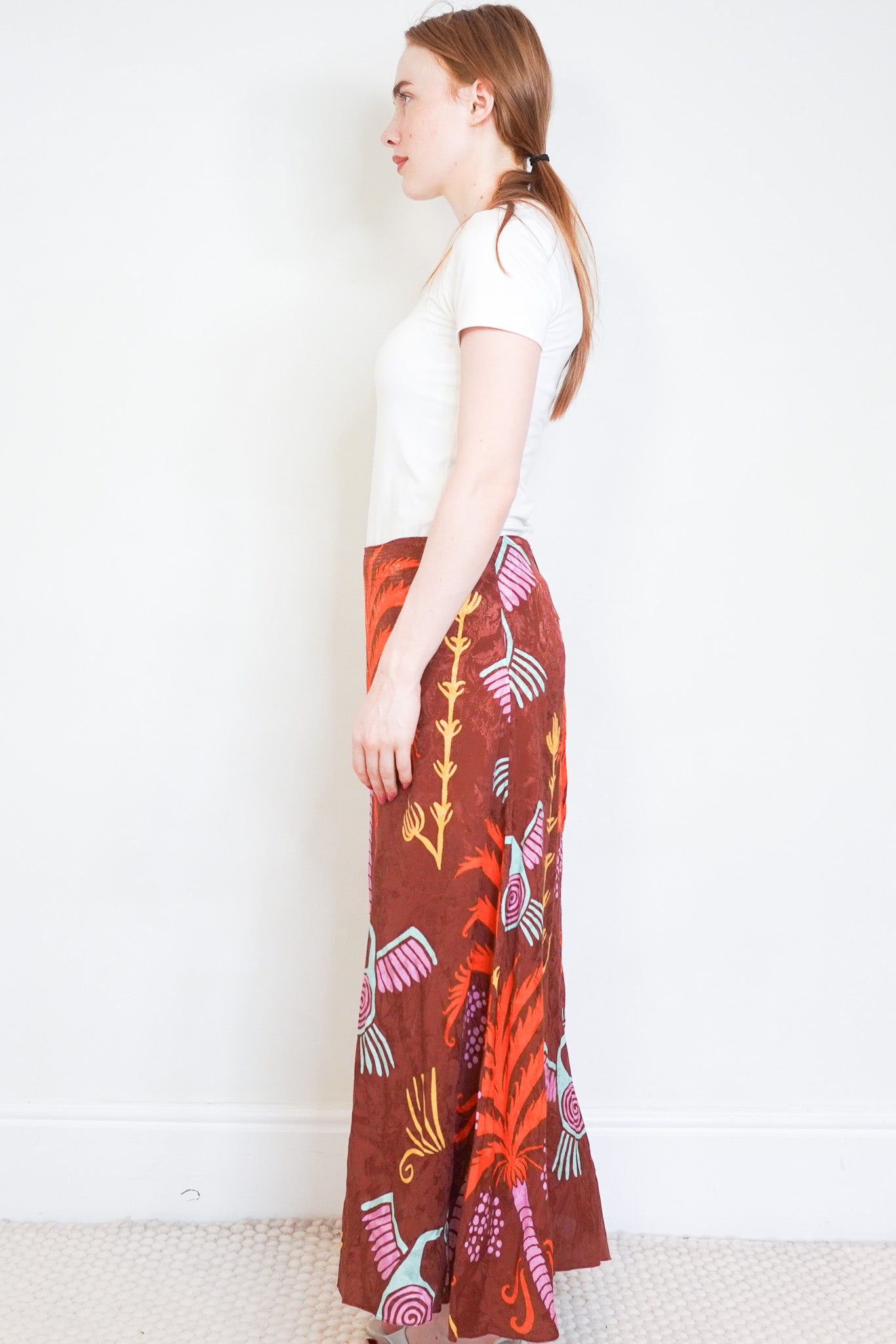 Side image of the Johanna Ortiz Cosmogony Midi Skirt 