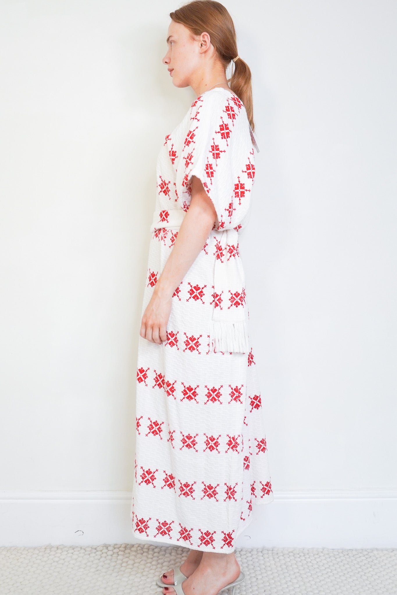 Rae Feather White and Red Belted Dress (RRP £145) | Authentic Preloved - Reloved Again