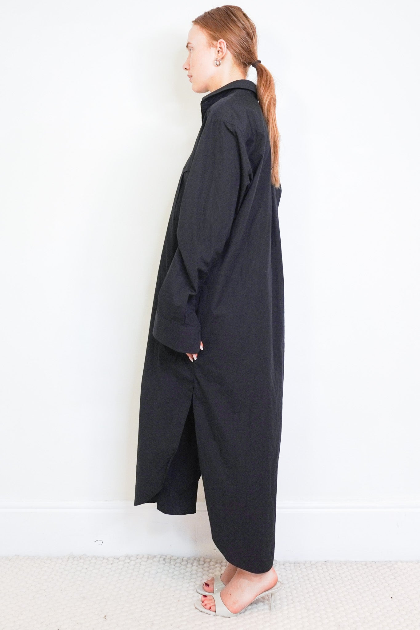 Side image of the Wardrobe NYC Shirt Dress