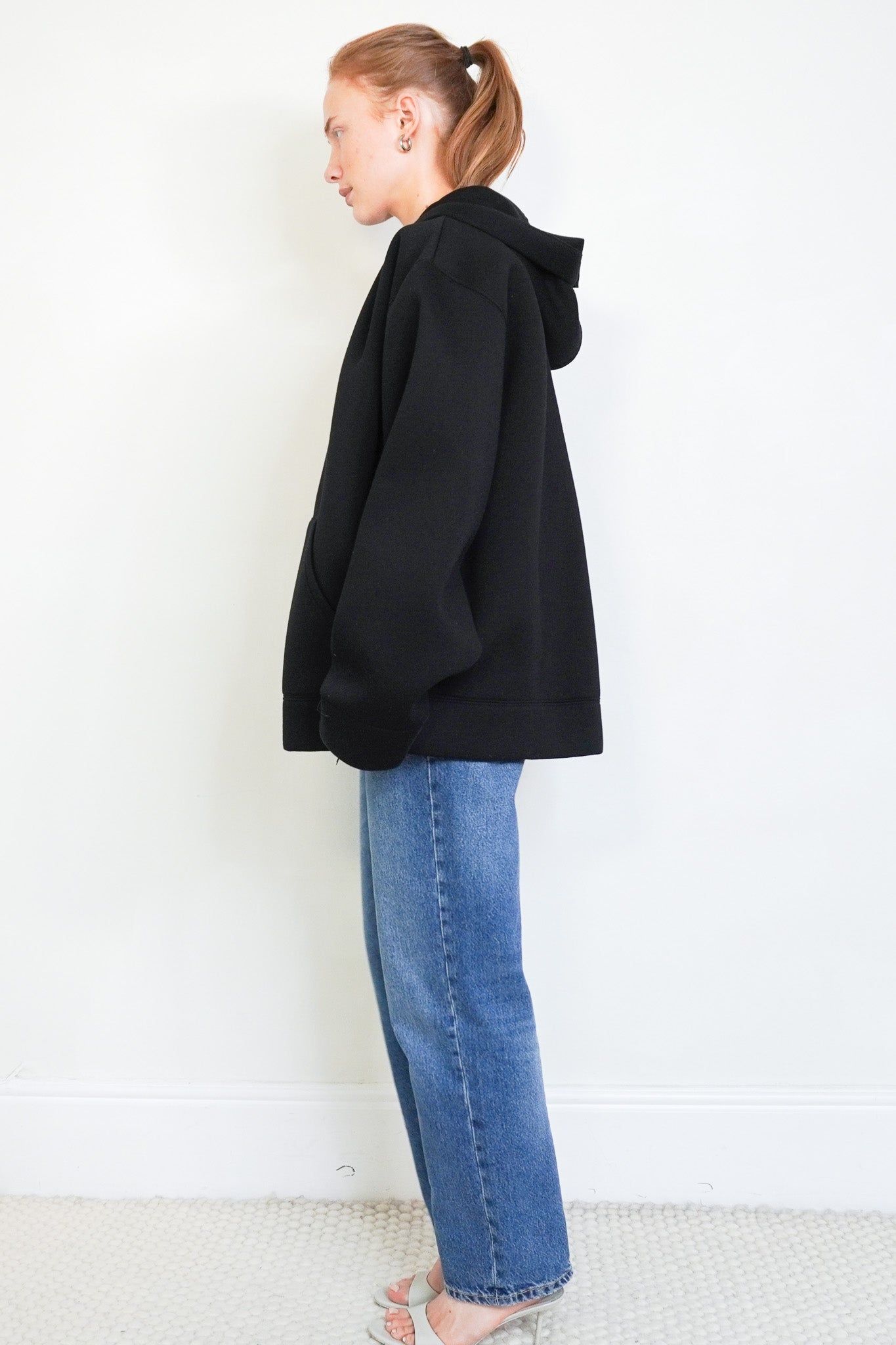 The Frankie Shop Black Scuba Zip Up Hoodie RRP £150 | Authentic Preloved - Reloved Again