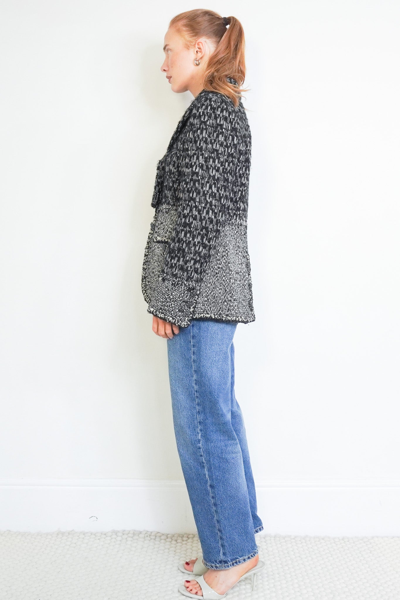 Side photo of the Chanel Boucle Jacket 