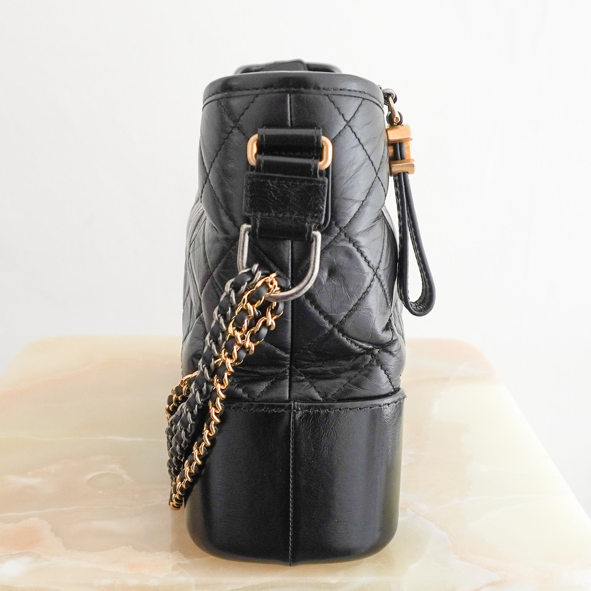 Chanel Gabrielle Medium Hobo Bag in Black Calfskin RRP £5,350 | Authentic Preloved - Reloved Again