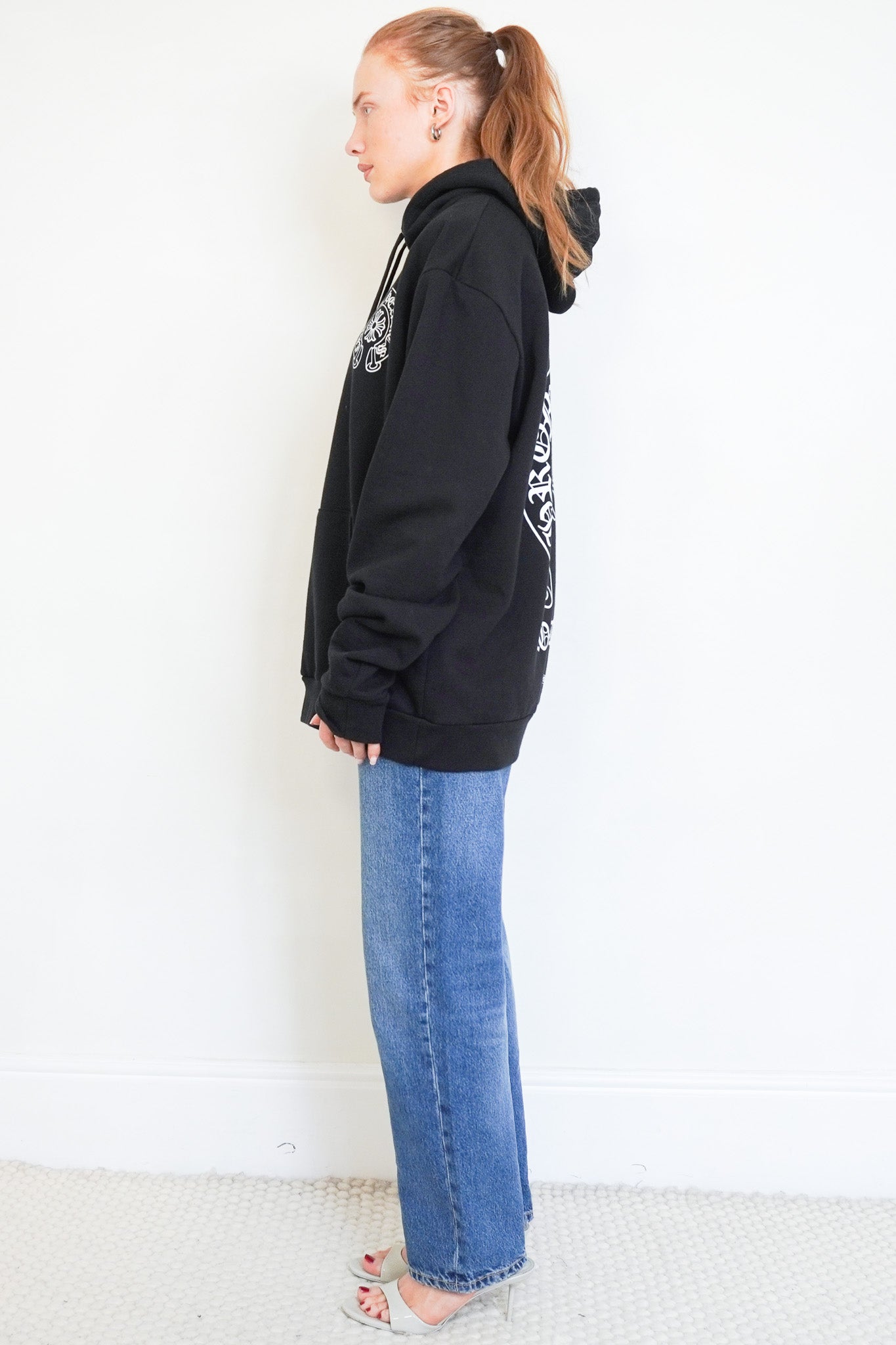 Side photo of the Chrome Hearts London Hoodie 