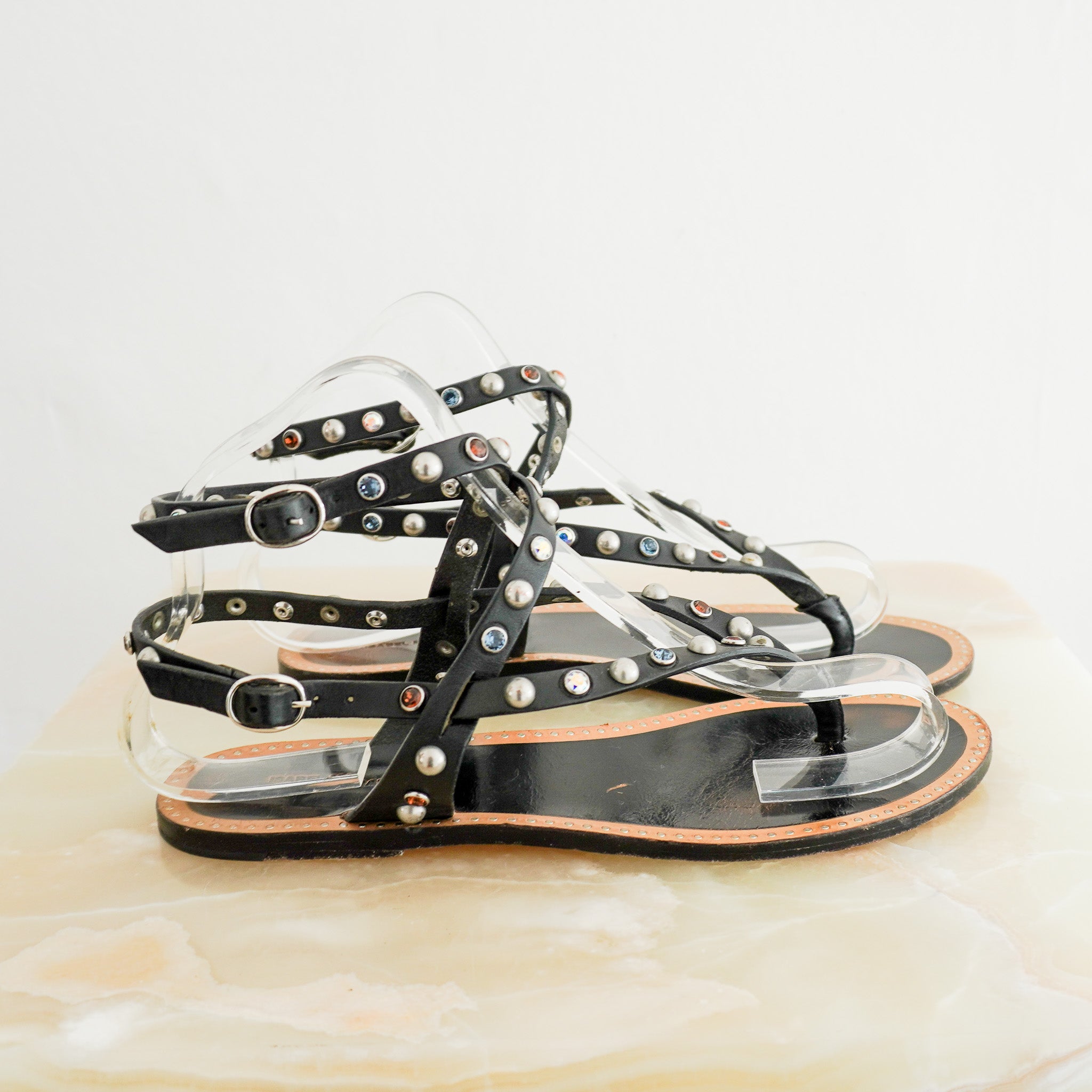 Side photo of the Isabel Marant Studded Sandals