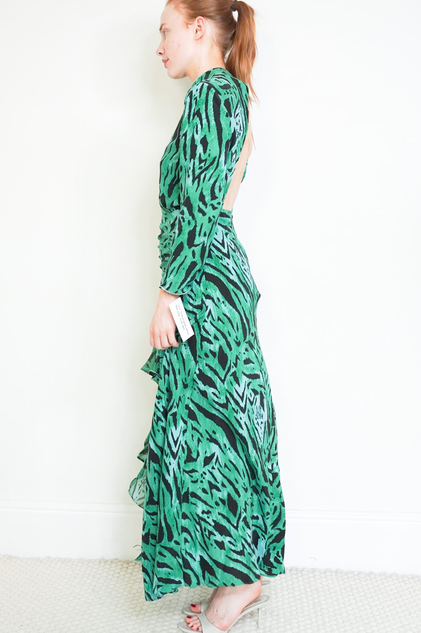 Rixo Green Print Dress RRP £350 | Authentic Preloved - Reloved Again