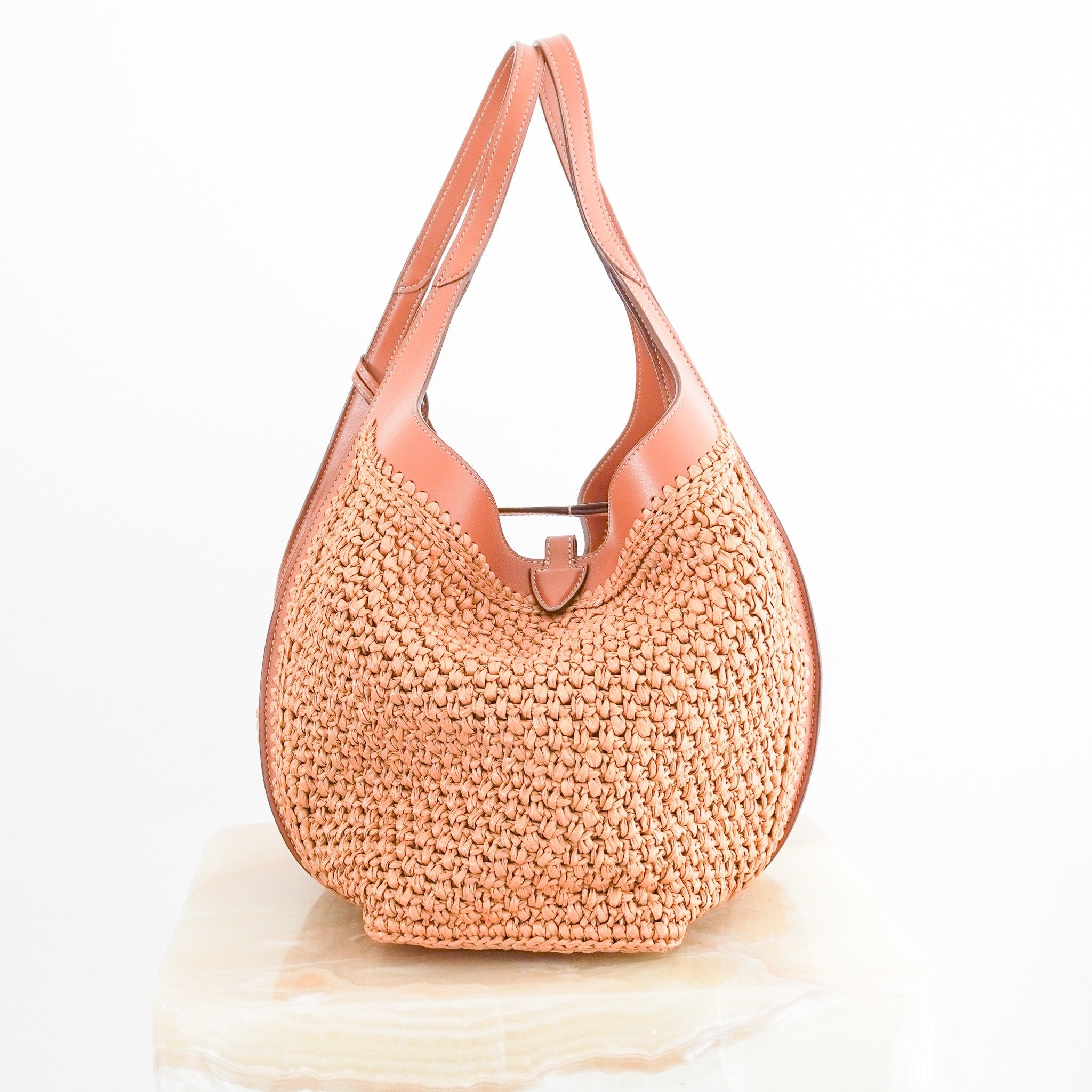 Tod's T Timeless Raffia Shoulder Bag RRP £2,390 | Authentic Preloved - Reloved Again