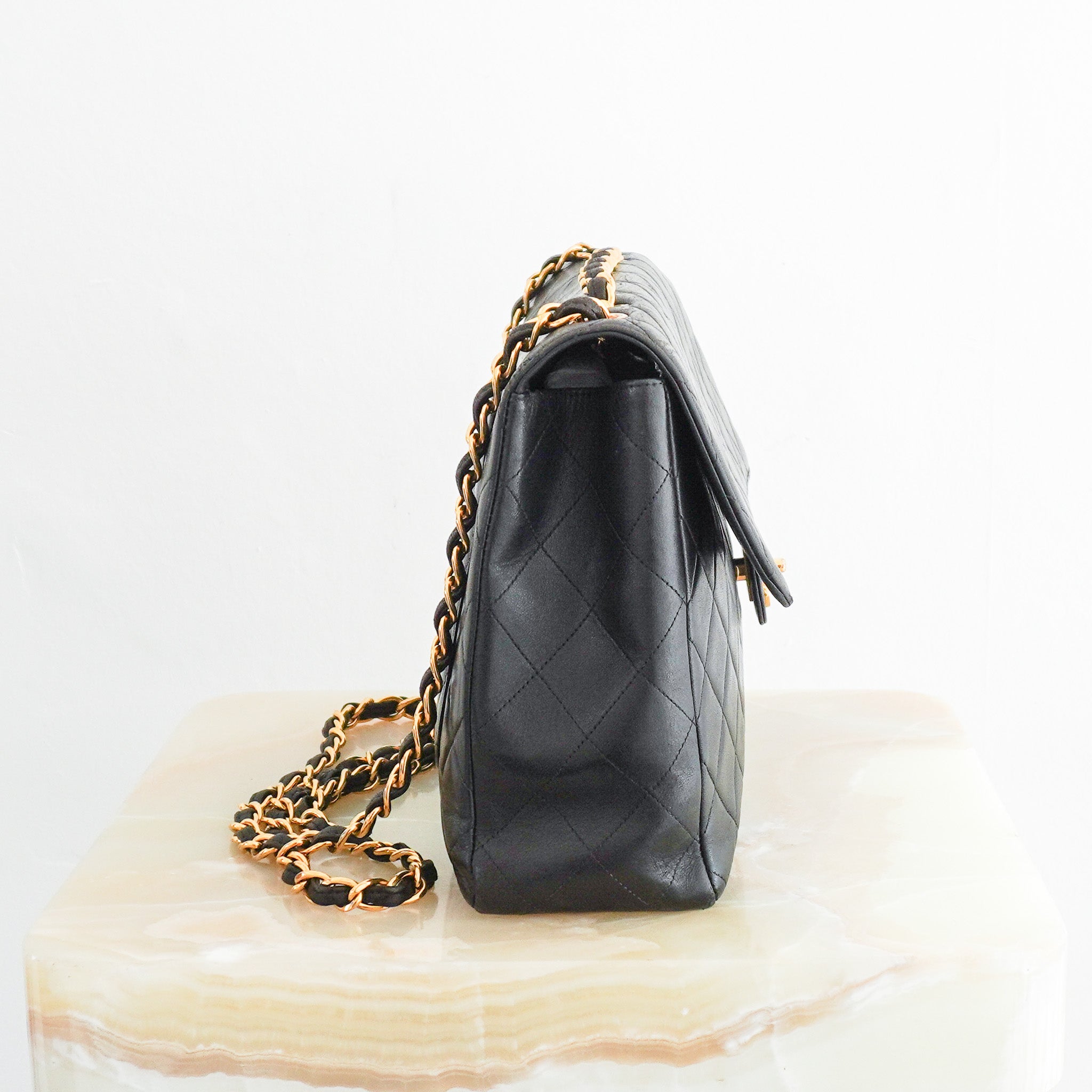 Chanel Jumbo Lambskin Flap Bag in Black RRP £9090 | Authentic Preloved - Reloved Again