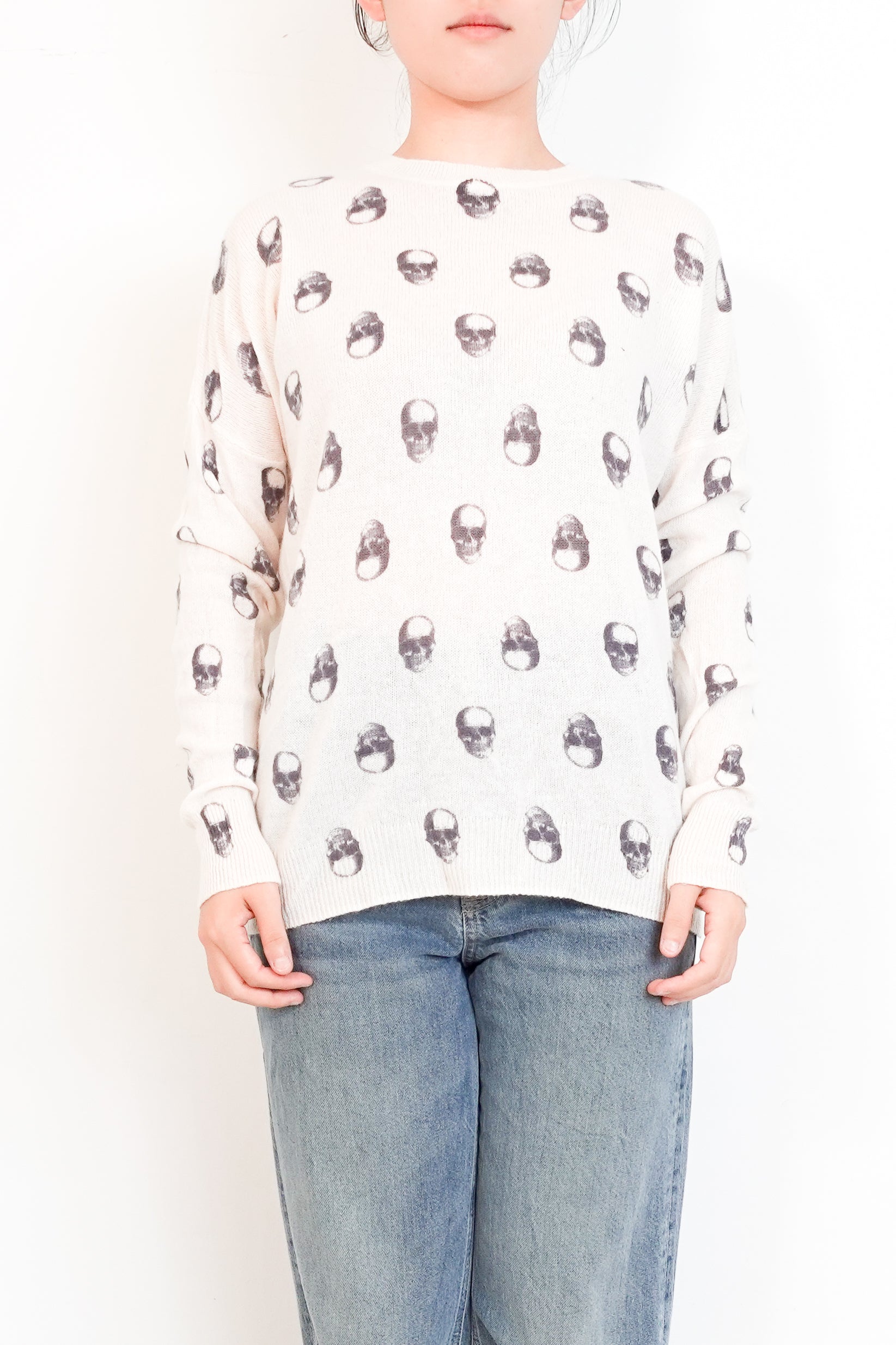 Skull Cashmere cream skull jumper