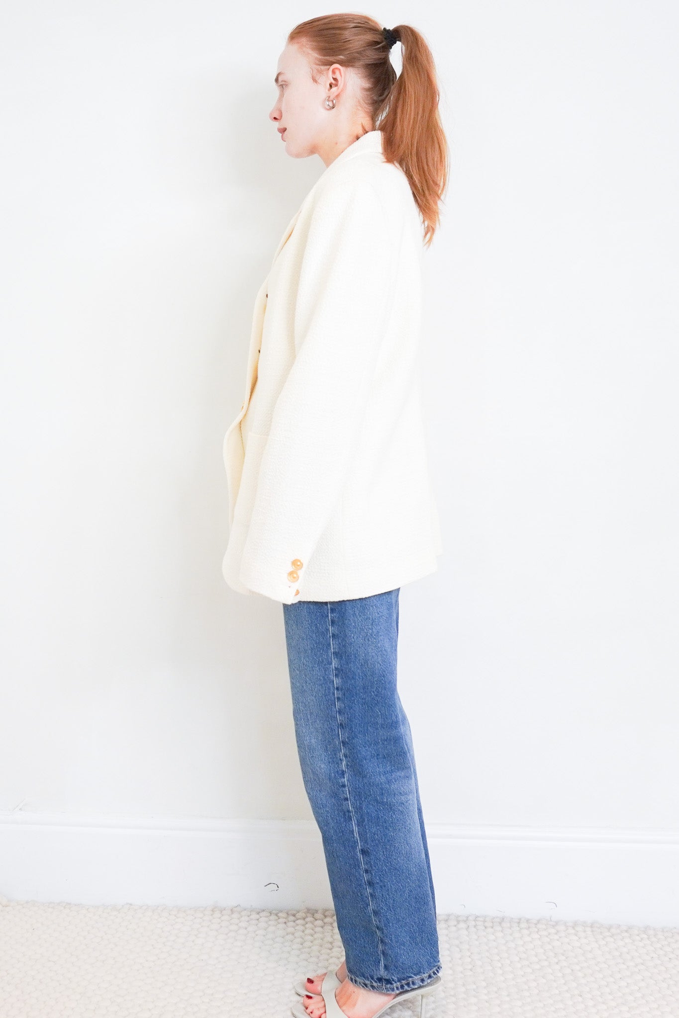 St John White Boucle Blazer | Authentic Preloved - Reloved Again