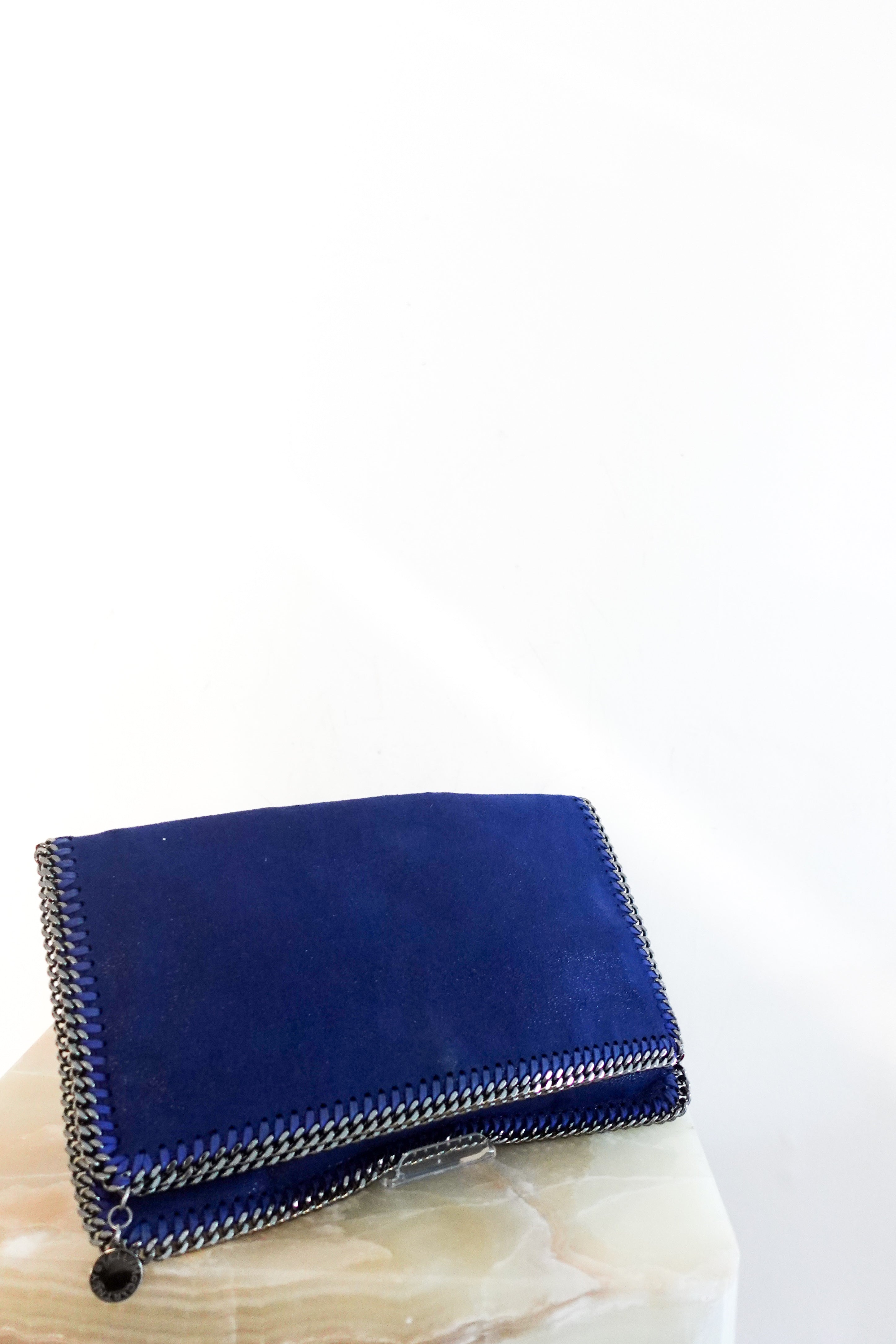 Stella-McCartney-Blue-Falabella-Bifold-Clutch-front-picture-Chelsea-London