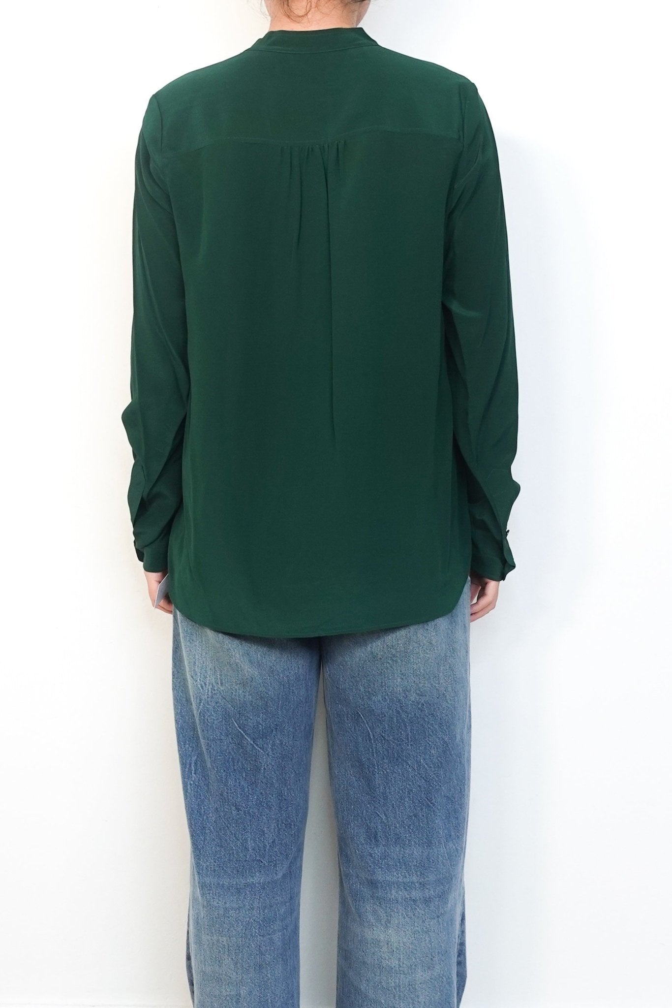 Stella McCartney Green Silk Shirt Blouse with Pockets RRP £600 | Authentic Preloved - Reloved Again