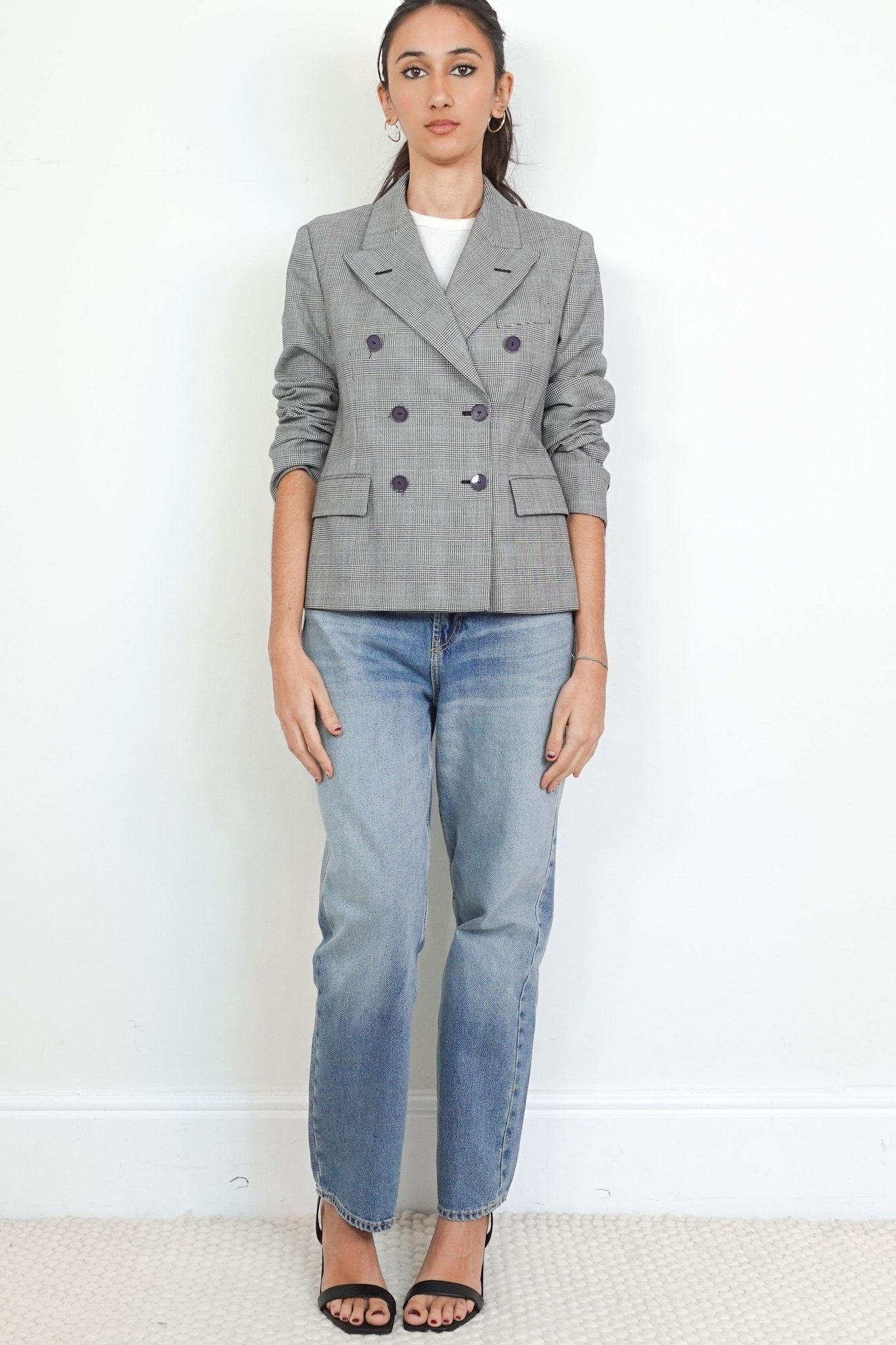 Stella McCartney Grey Houndstooth Blazer RRP £1000 | Authentic Preloved - Reloved Again
