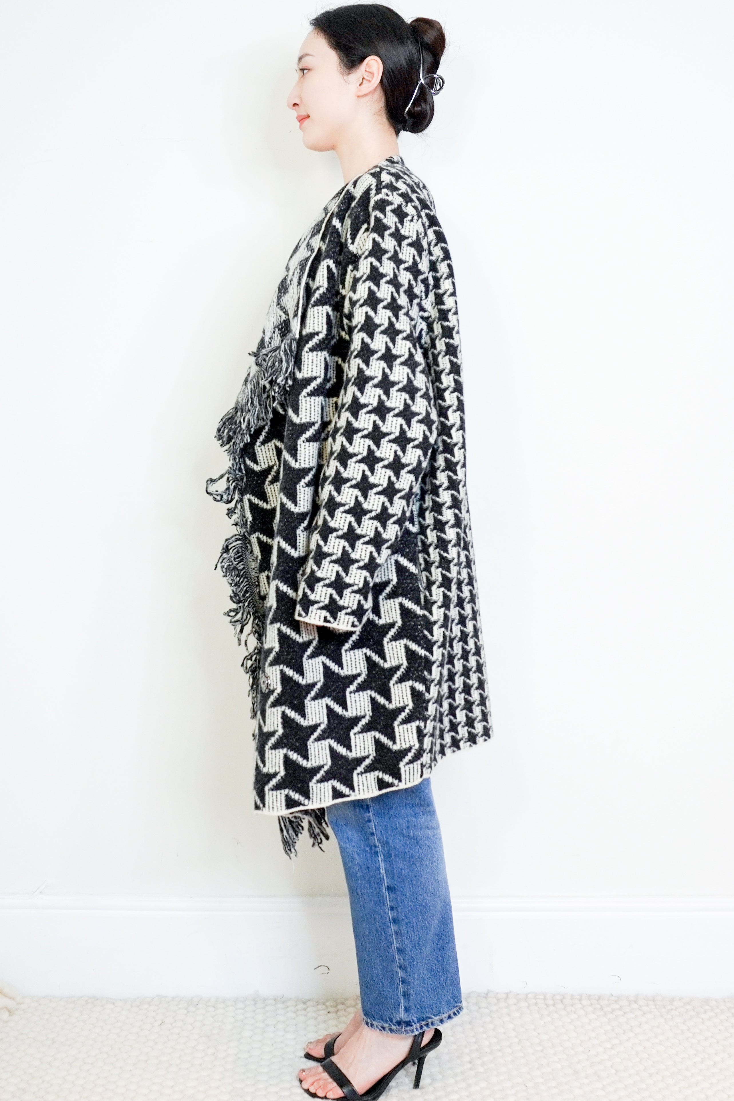 Stella-McCartney-Monochrome-Cardigan-Coat-side-picture-Chelsea-London