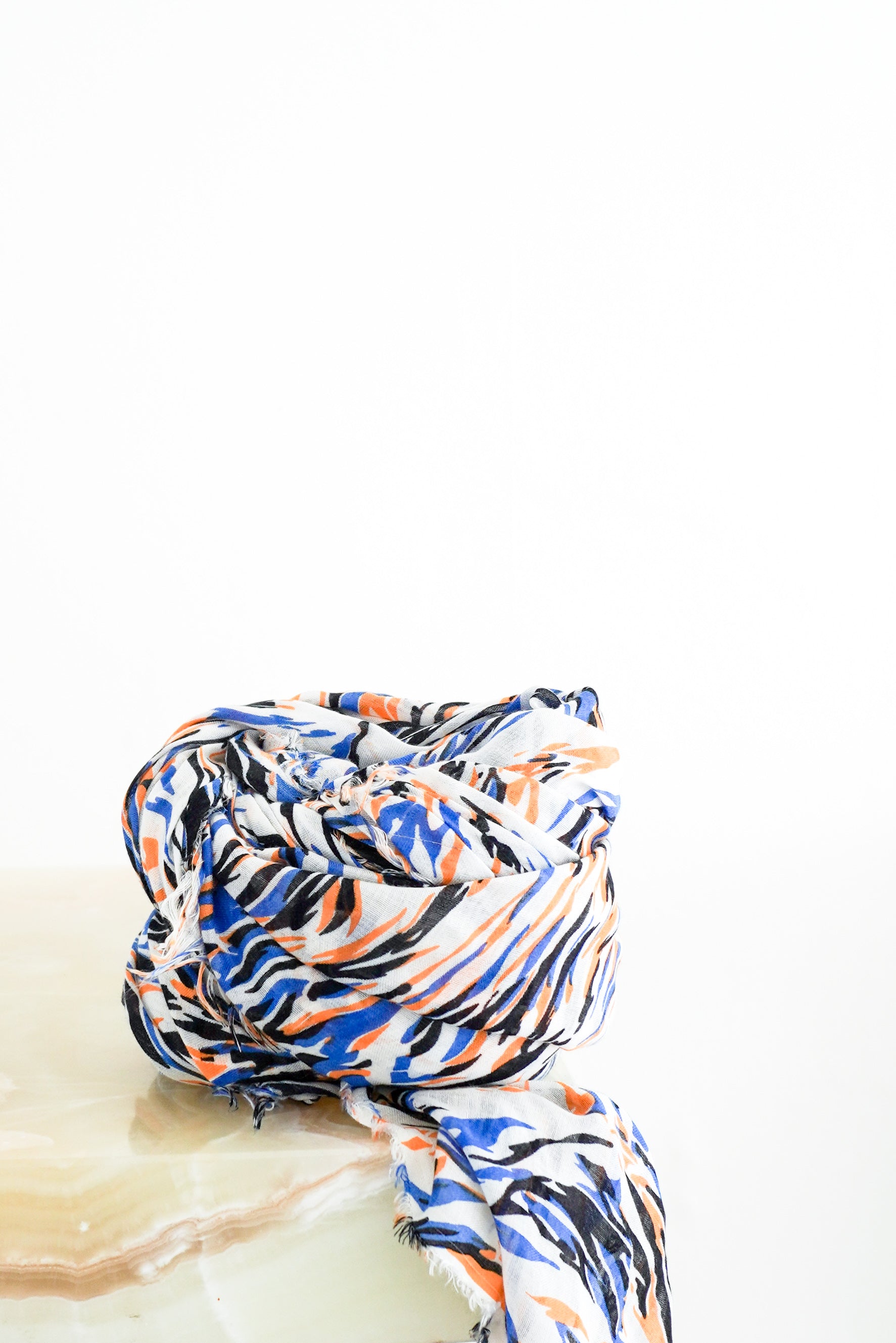 Stella-McCartney-Multicolour-Zebra-Print-Scarf-front-picture-Chelsea-London