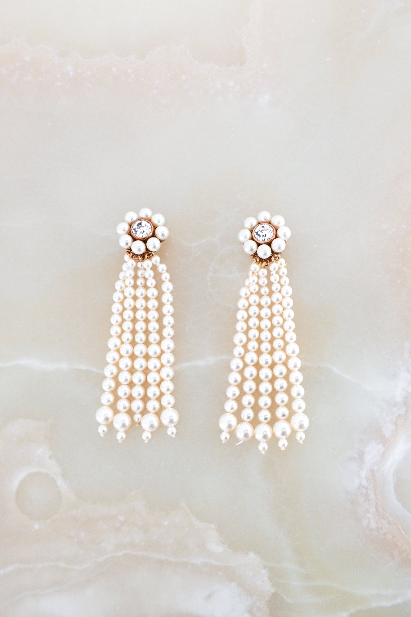 Stella McCartney Pearl Clip On Dangling Earrings RRP £225 | Authentic Preloved FINAL SALE - Reloved Again