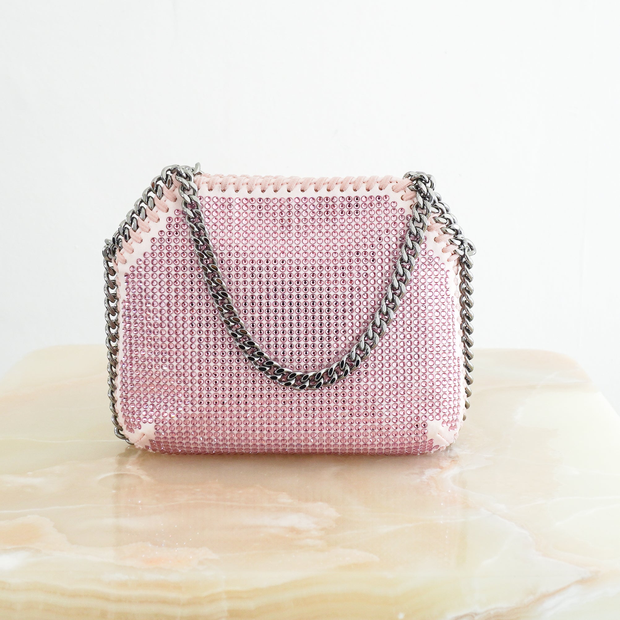 Stella McCartney Pink Mini Fabella Crystal Bag RRP £850 | Authentic Preloved - Reloved Again