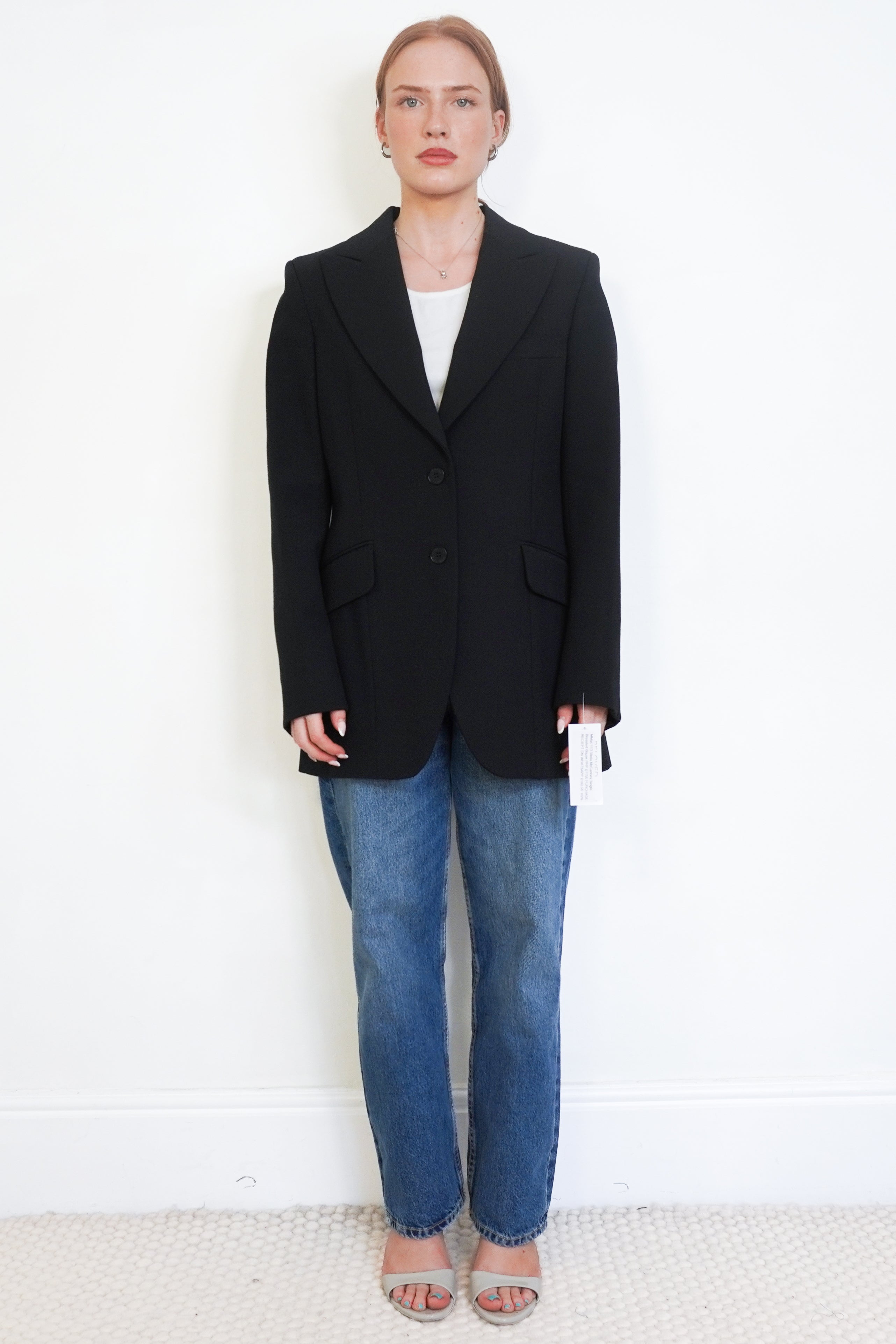 Stella McCartney Black Twill Tailoring Oversized Blazer front photo chelsea london