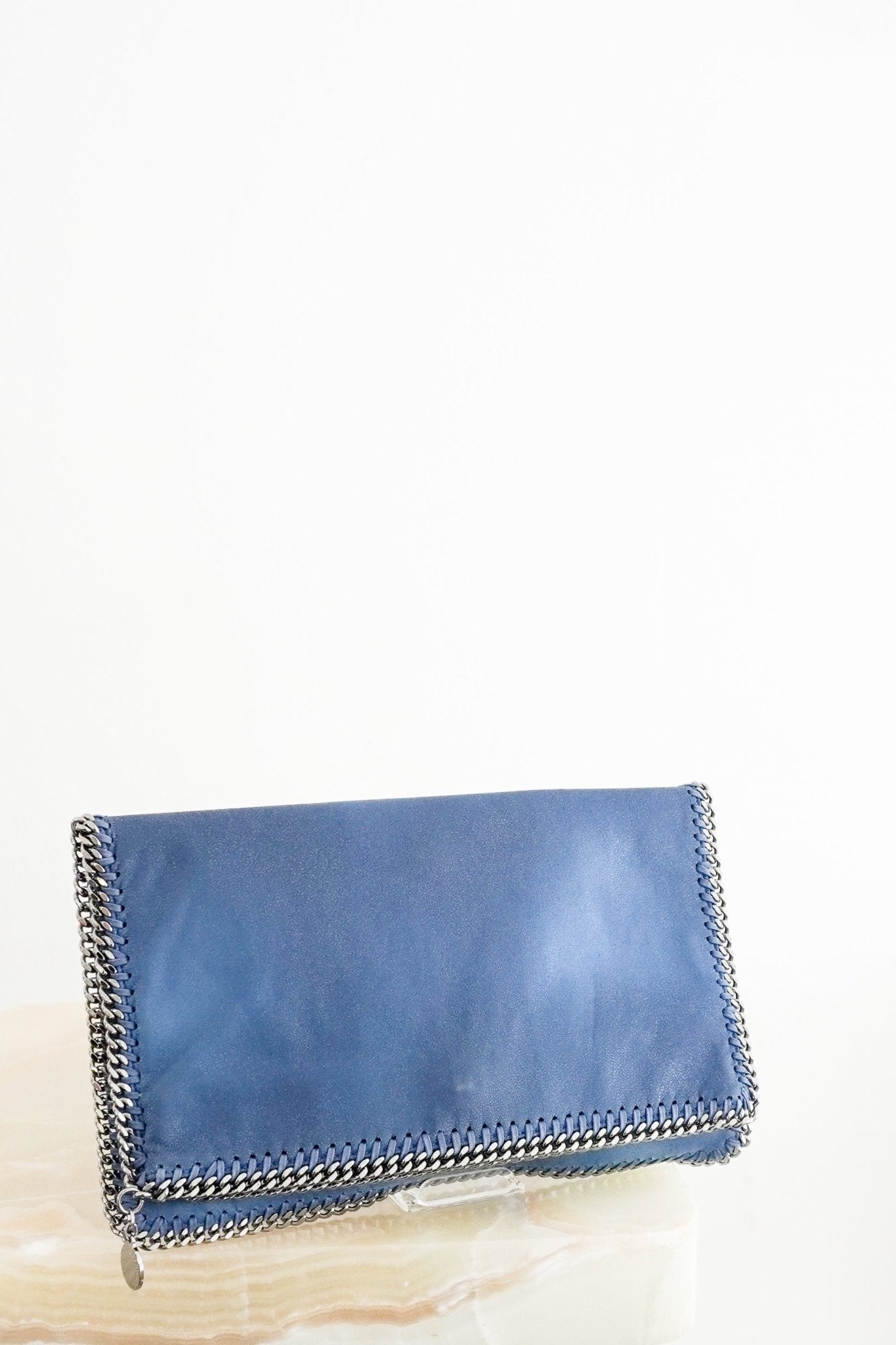 Stella McCartney Blue Falabella Clutch Bag (RRP £540) | Authentic Preloved - Reloved Again