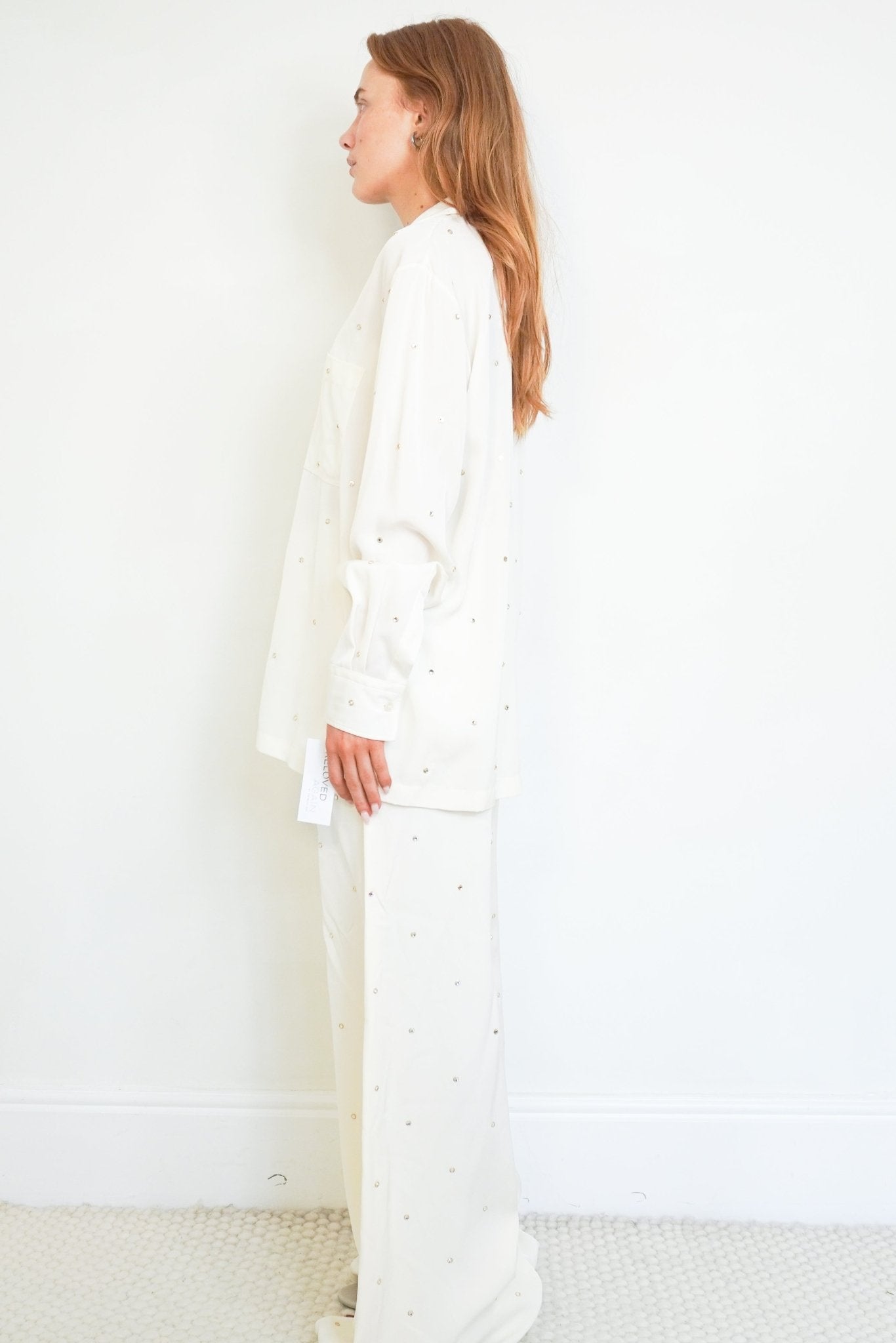 Stella McCartney Crystal Embellished Satin-Crepe Pyjama Style Set (RRP £1150) | Authentic Preloved - Reloved Again