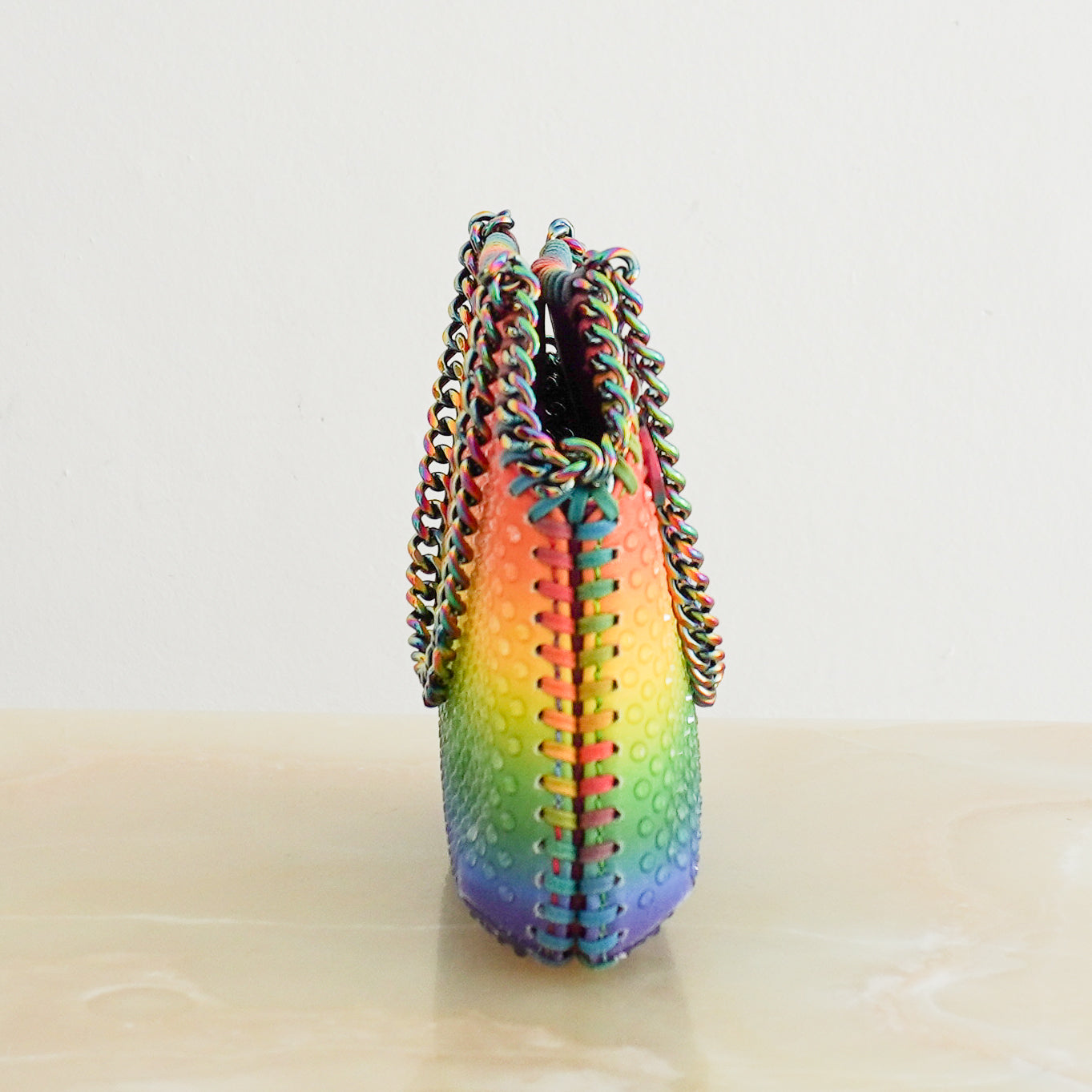 Stella McCartney Falabella Rainbow Dégradé Mini Tote Bag front photo chelsea london