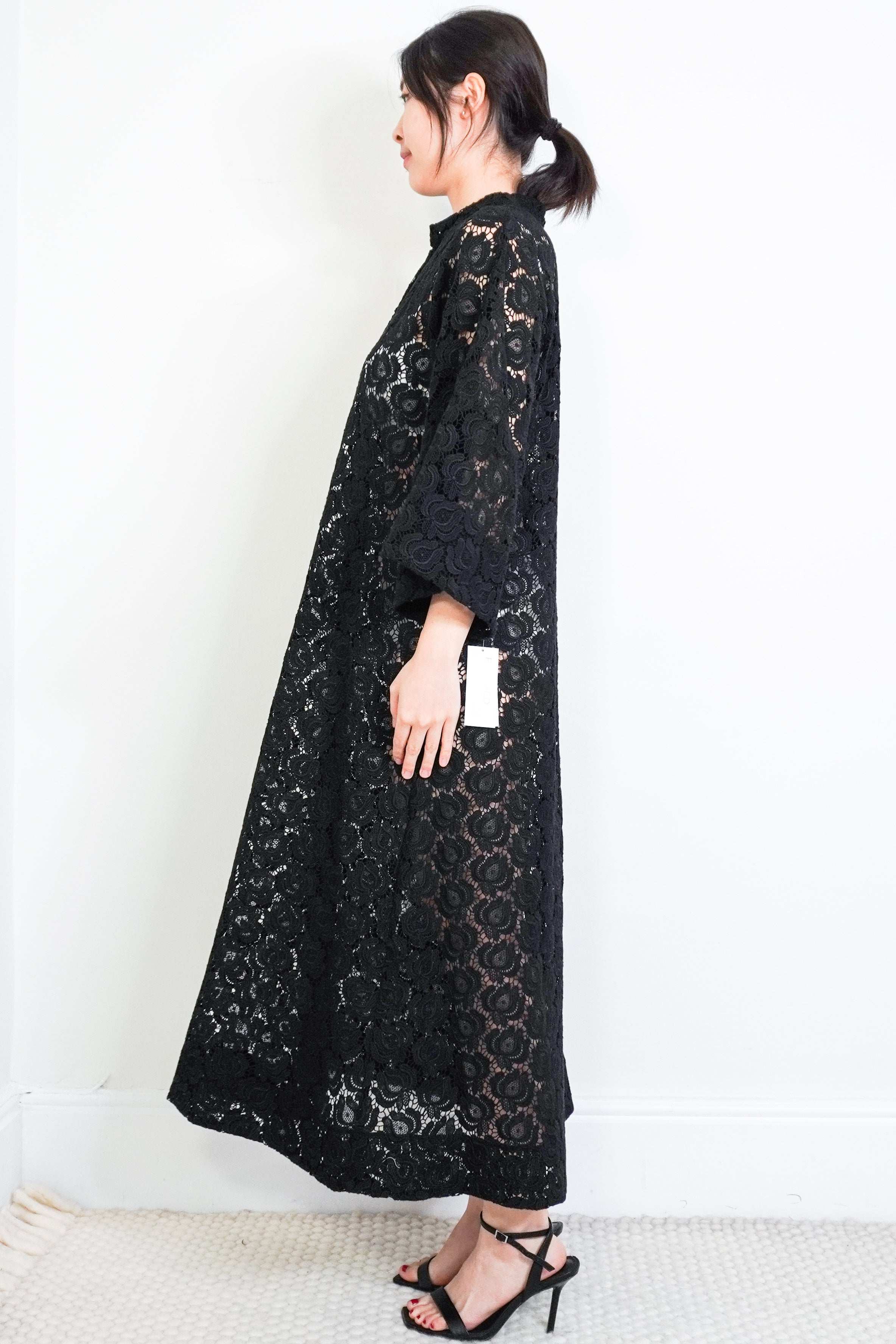 Stoned-&-Waisted-Black-Cotton-Maxi-Dress-side-picture-Chelsea-London