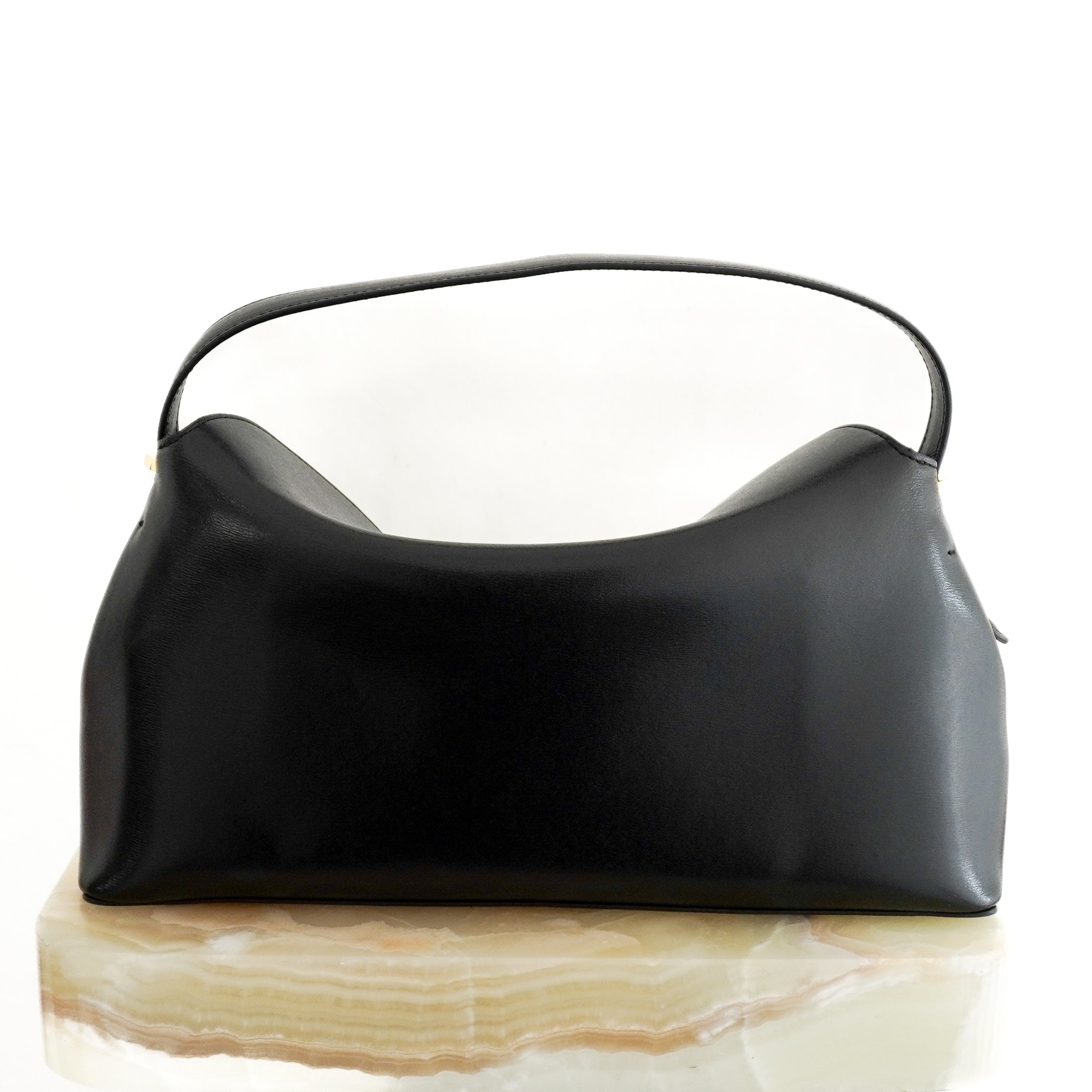 TOTEME T-Lock Top Handle in Black back photo chelsea london