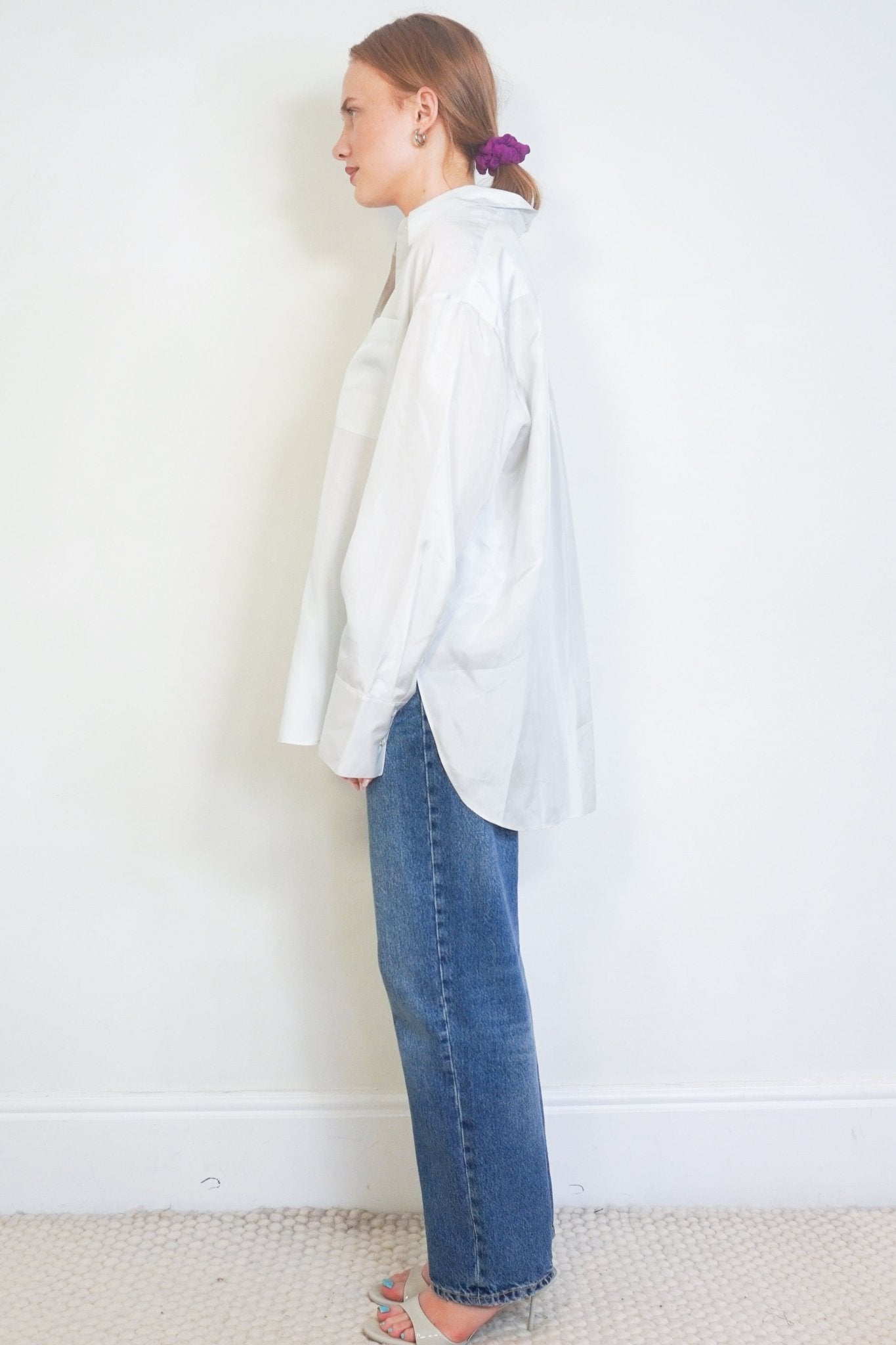 TWP Pale Blue Silk Oversized Shirt (RRP £300) | Authentic Preloved - Reloved Again