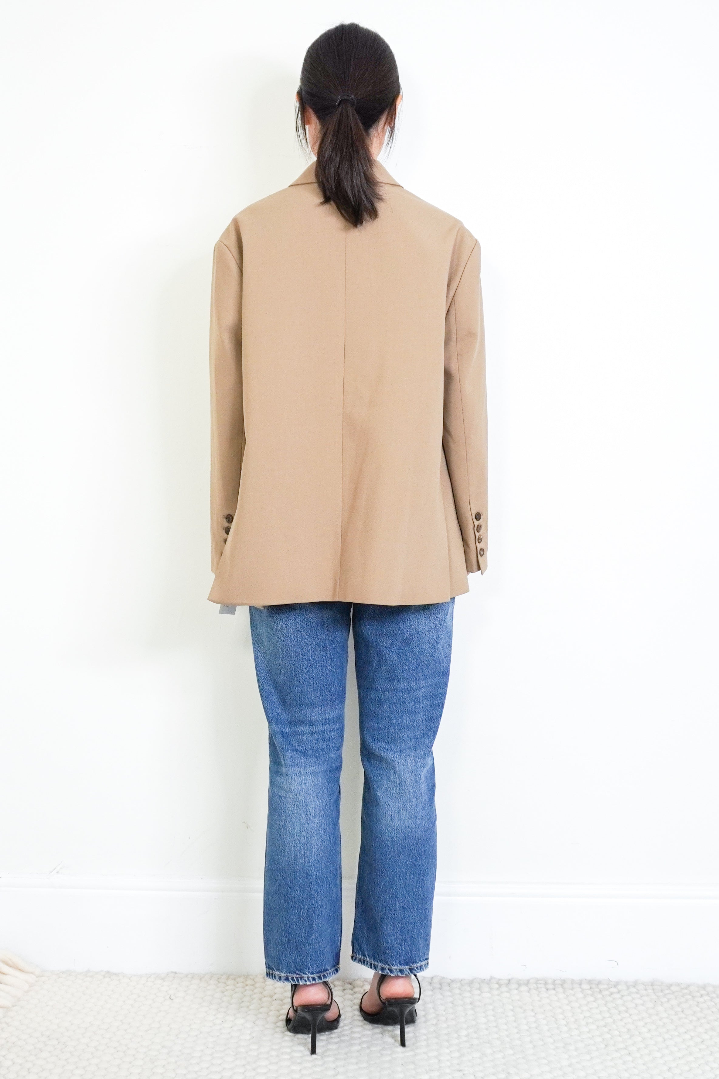 The-Frankie-Shop-Beige-Tailored-Jacket-back-picture-Chelsea-London