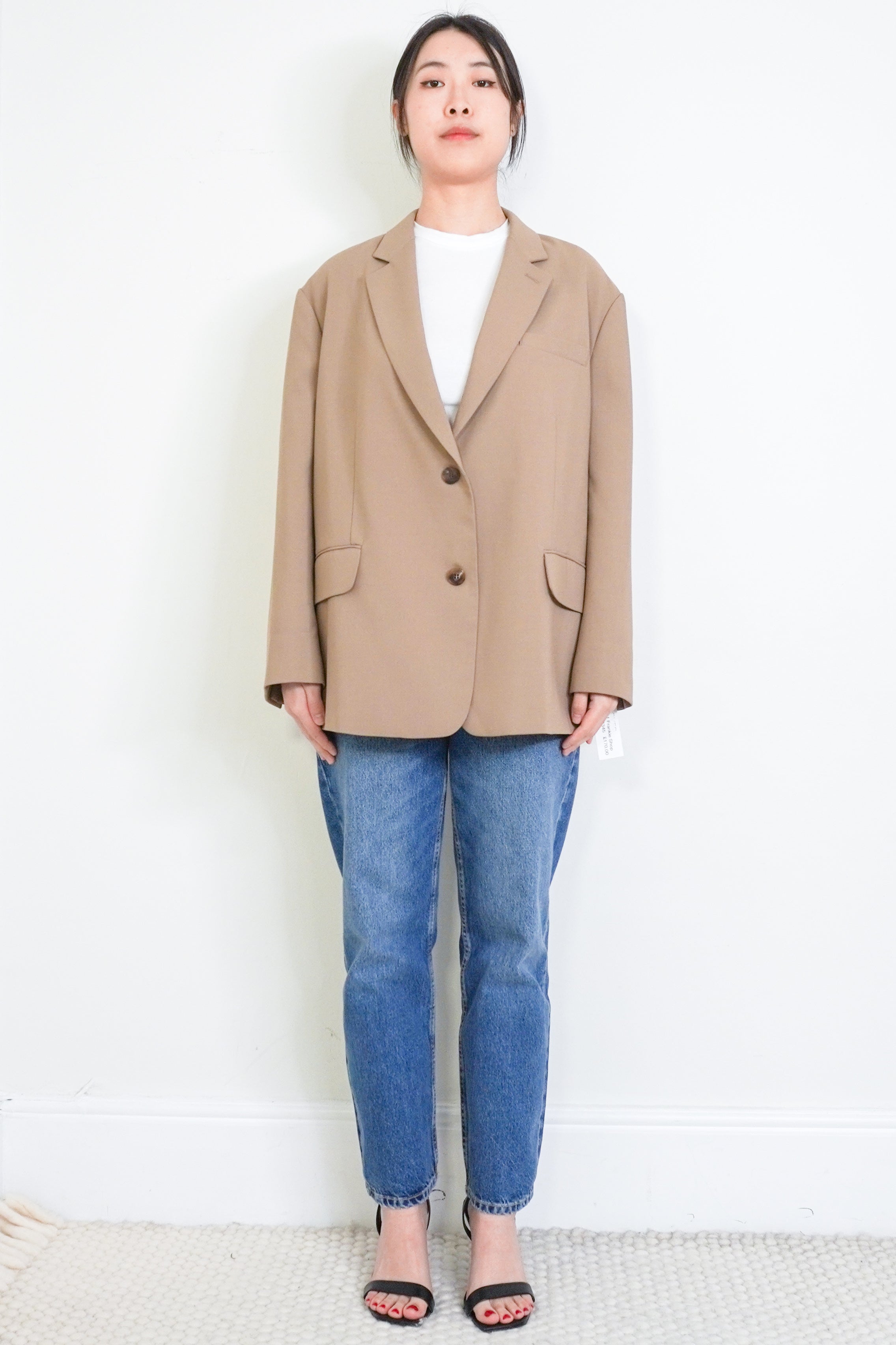 The-Frankie-Shop-Beige-Tailored-Jacket-front-picture-Chelsea-London