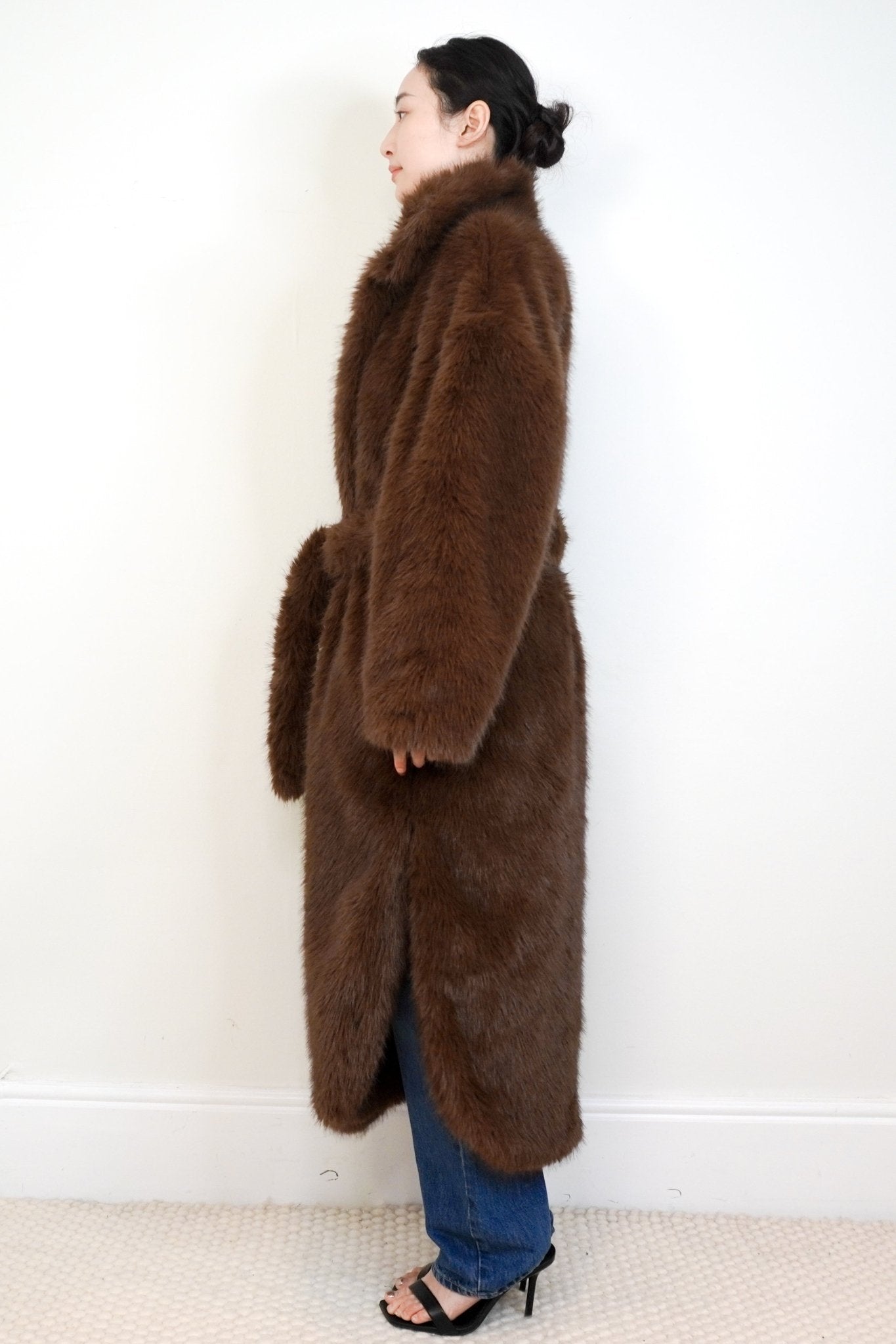 The Frankie Shop Ravello Faux Fur Robe Coat RRP £550 | Authentic Preloved - Reloved Again