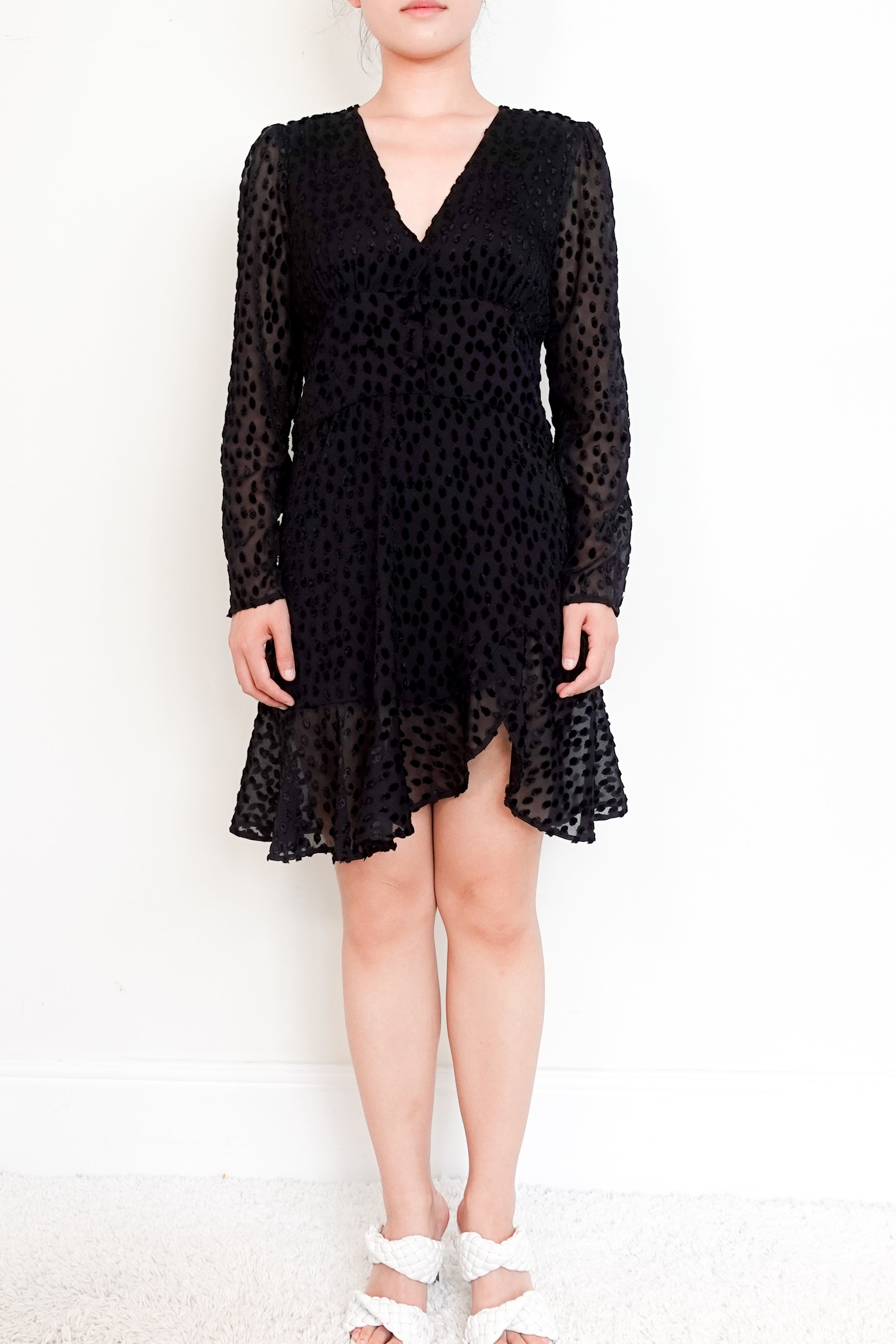 The-Kooples-black-vampire-wife-midi-dress-Front-picture