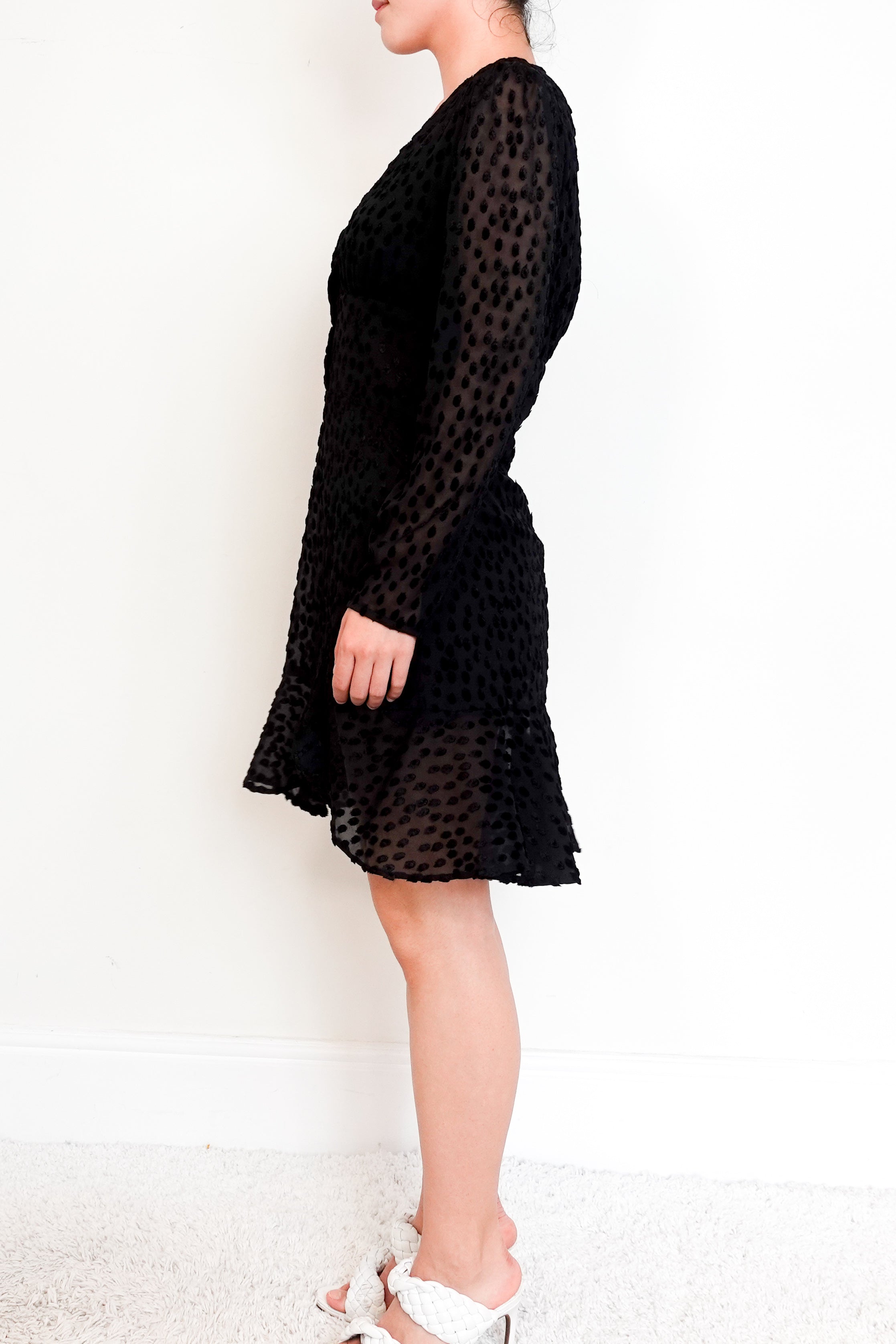 The-Kooples-black-vampire-wife-midi-dress-side-picture