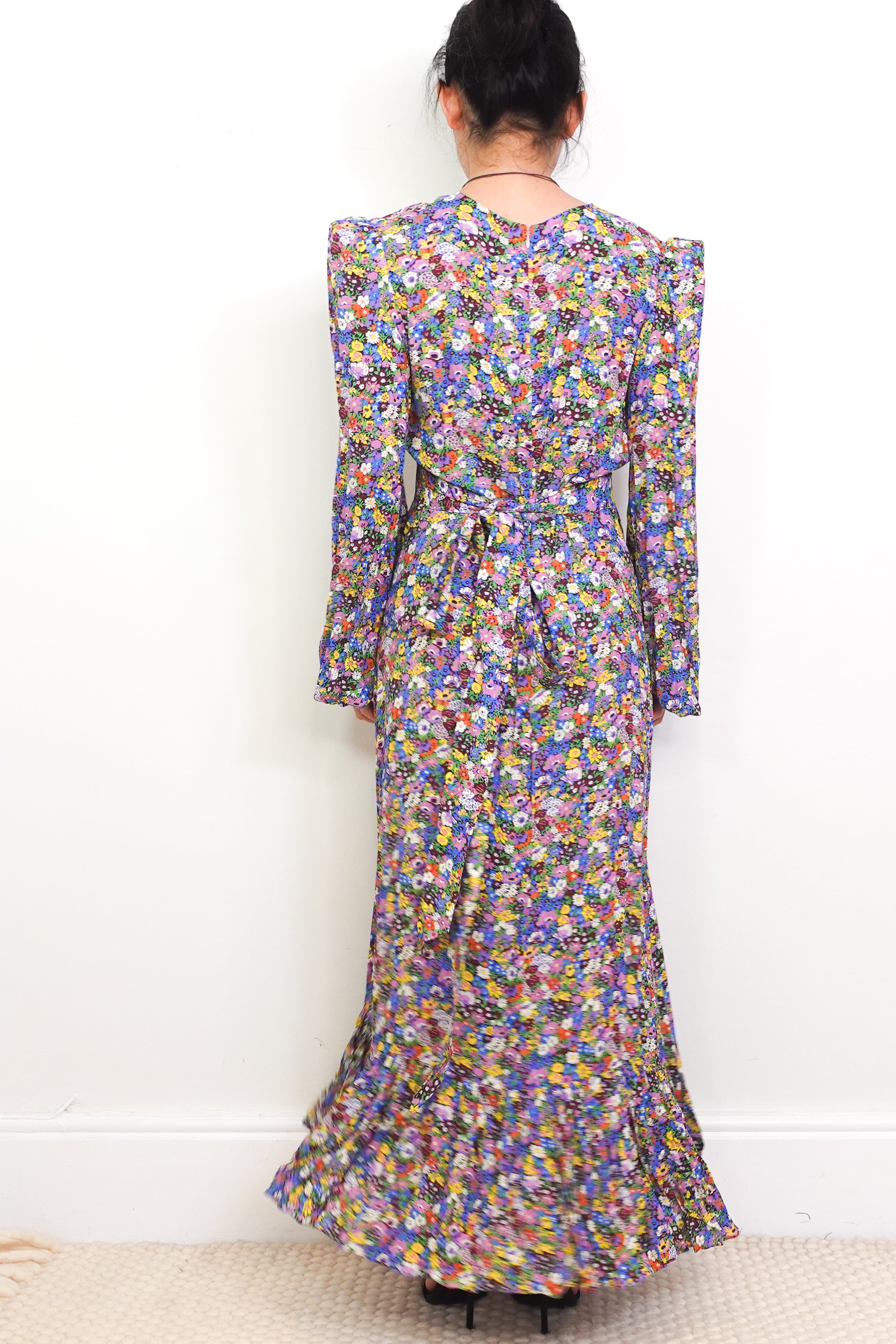 The-Vampire's-Wife-Multicolour-Floral-Maxi-Dress-back-picture-Chelsea-London