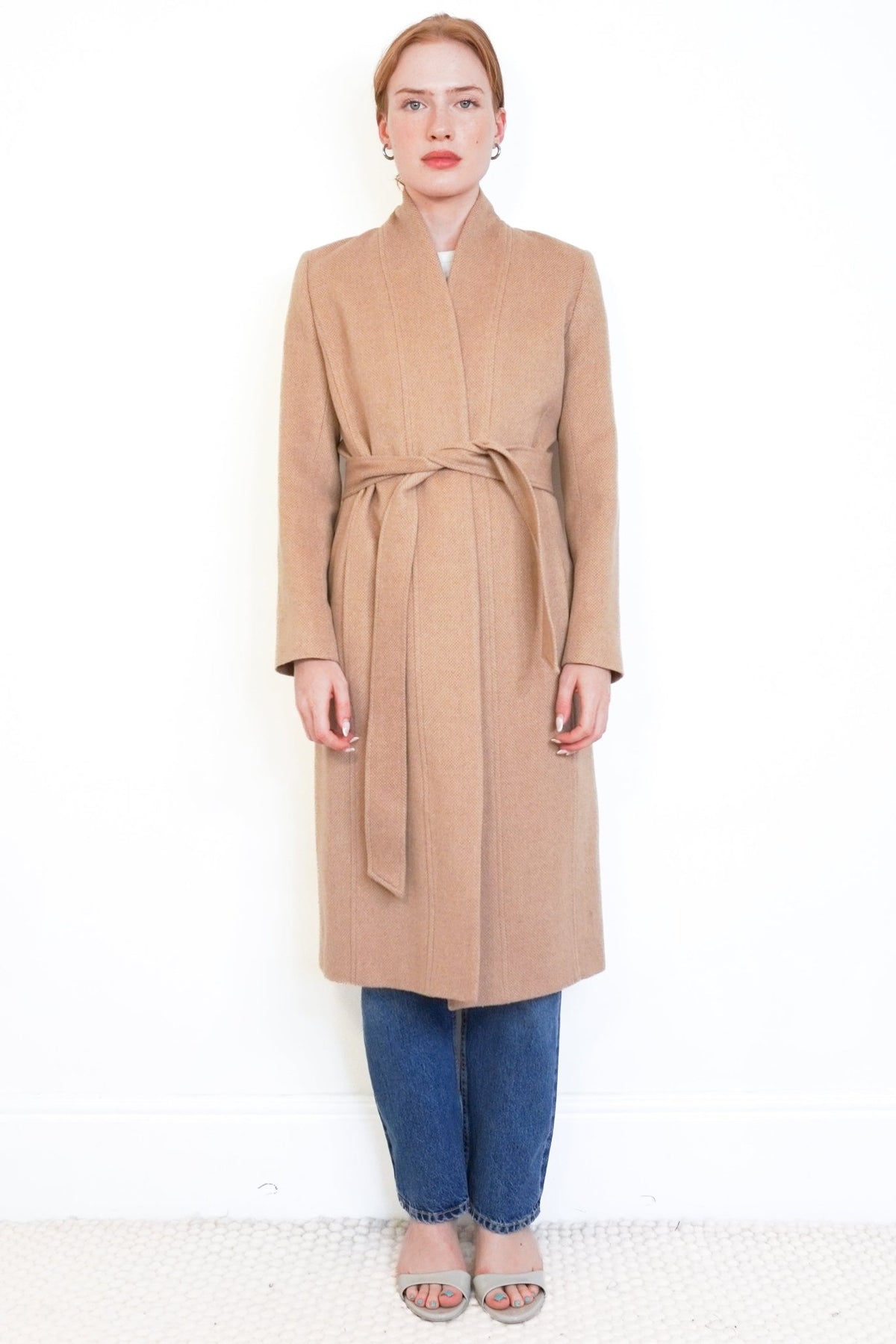 The Fold Camel Wool Long Coat (RRP £700) | Authentic Preloved - Reloved Again