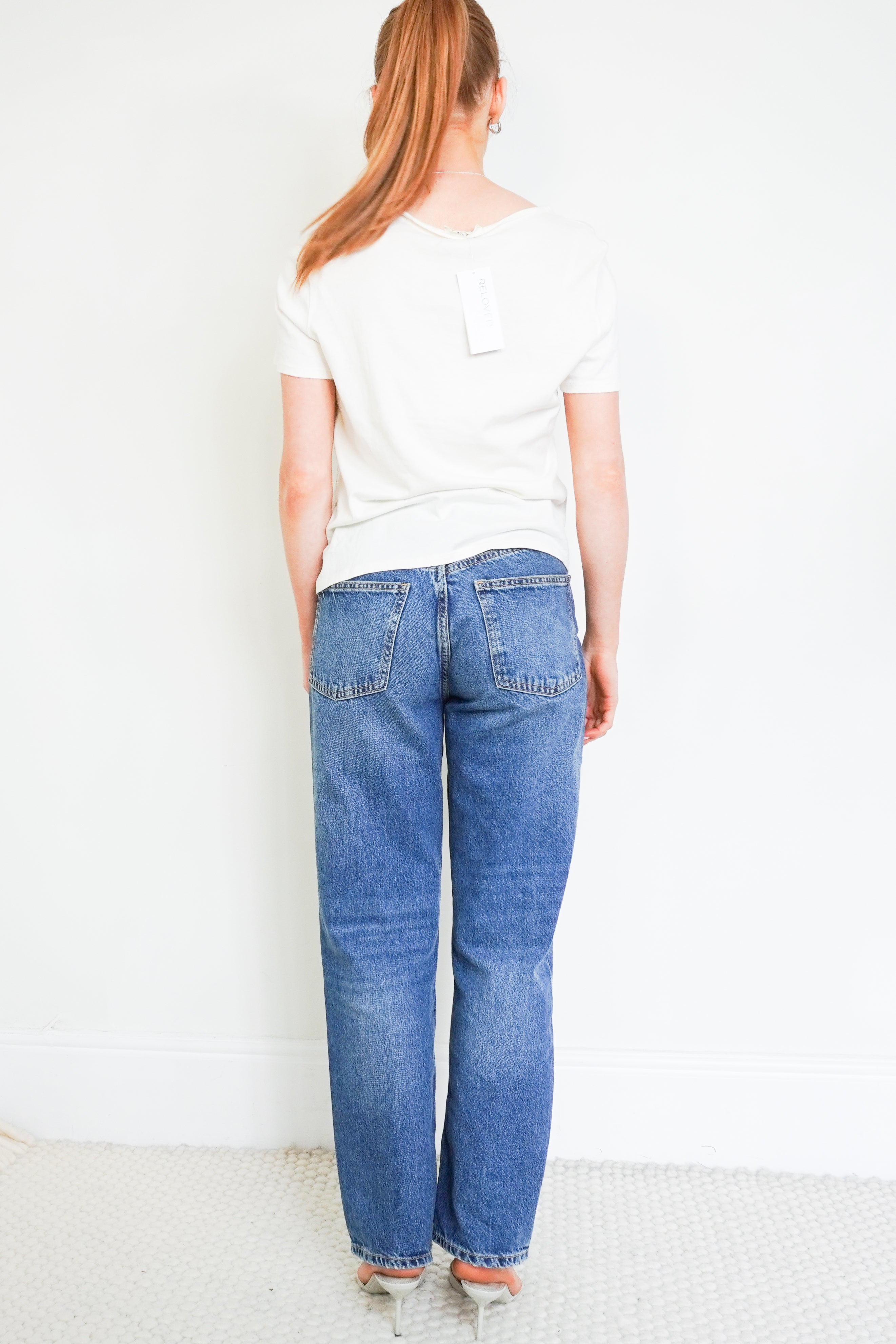 The Row Cream Cotton T-shirt back photo chelsea london