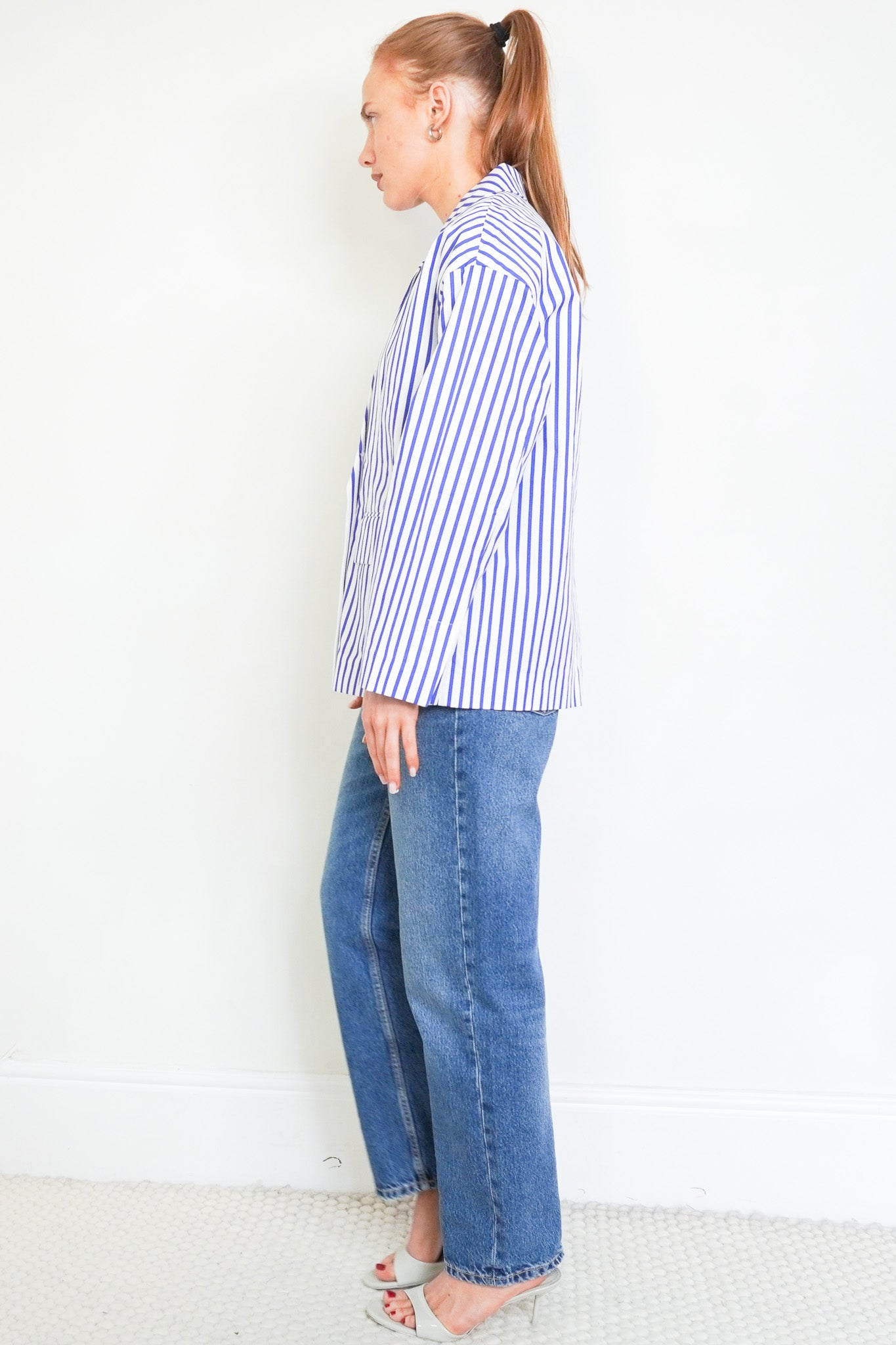 The_Tiny_Big_Sister_Twill_Striped_Blazer_side_photo_chelsea_london