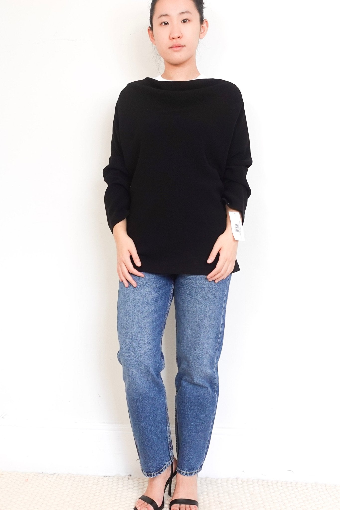 Theory Black Cowl Neck Top RRP £795 FINAL SALE | Authentic Preloved - Reloved Again