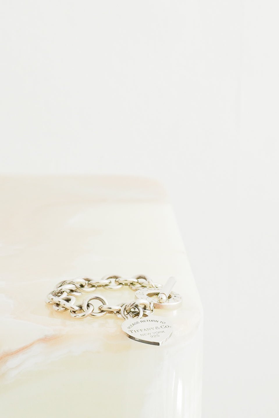 Tiffany & Co. Small Return to Tiffany Heart Tag Toggle Bracelet front photo chelsea london