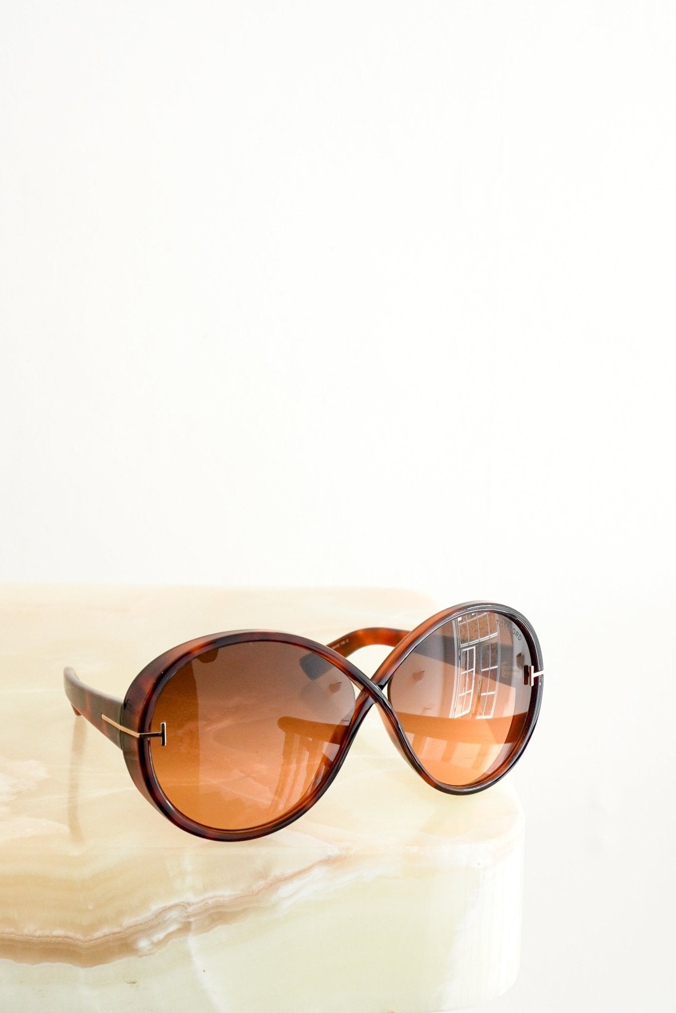 Tom Ford Edie-02 TF1116 53F Brown Havana Round Sunglasses (RRP £400) | Authentic Preloved FINAL SALE - Reloved Again
