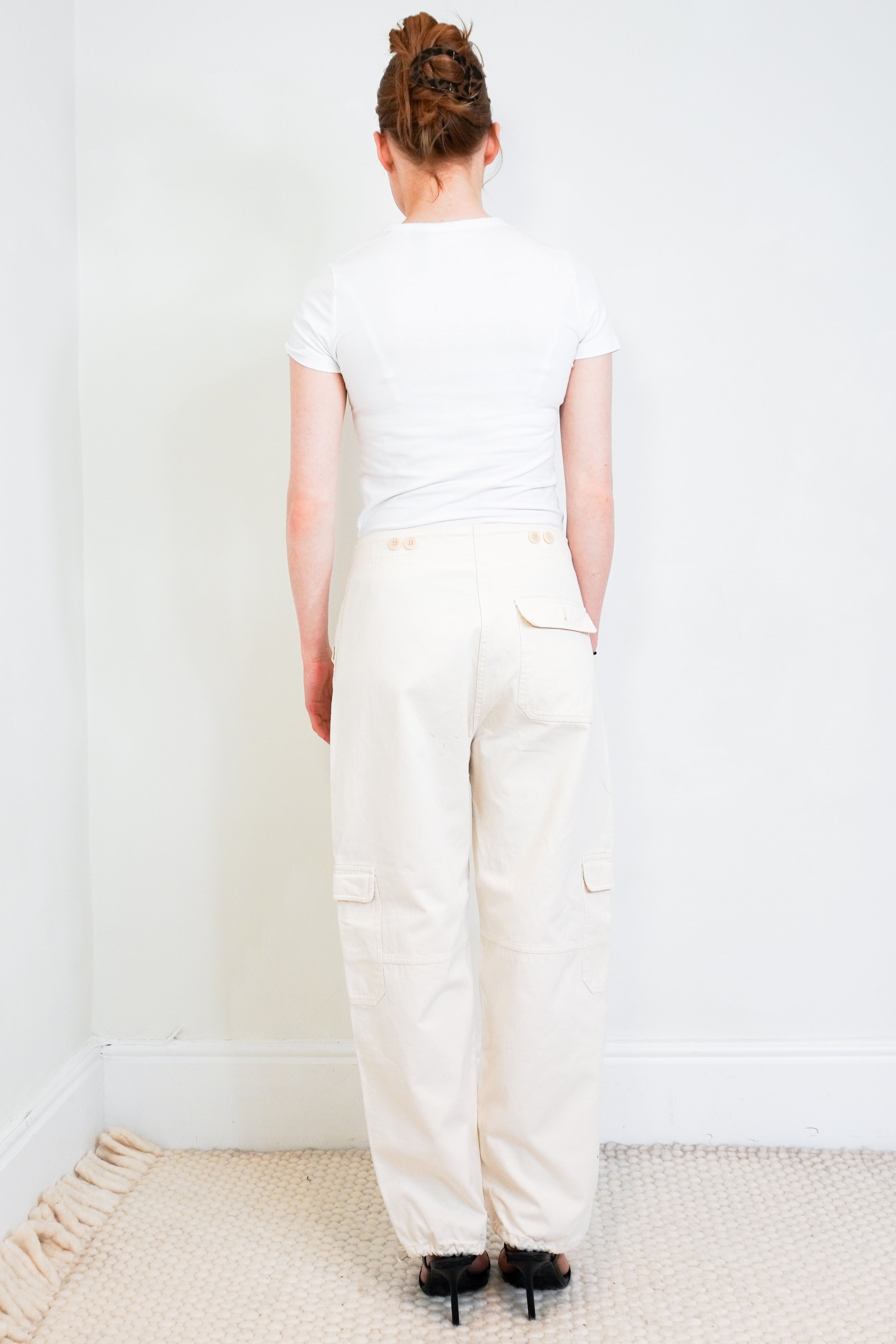 Toteme-Cream-Cotton-Cargo-Trousers-Back-Picture