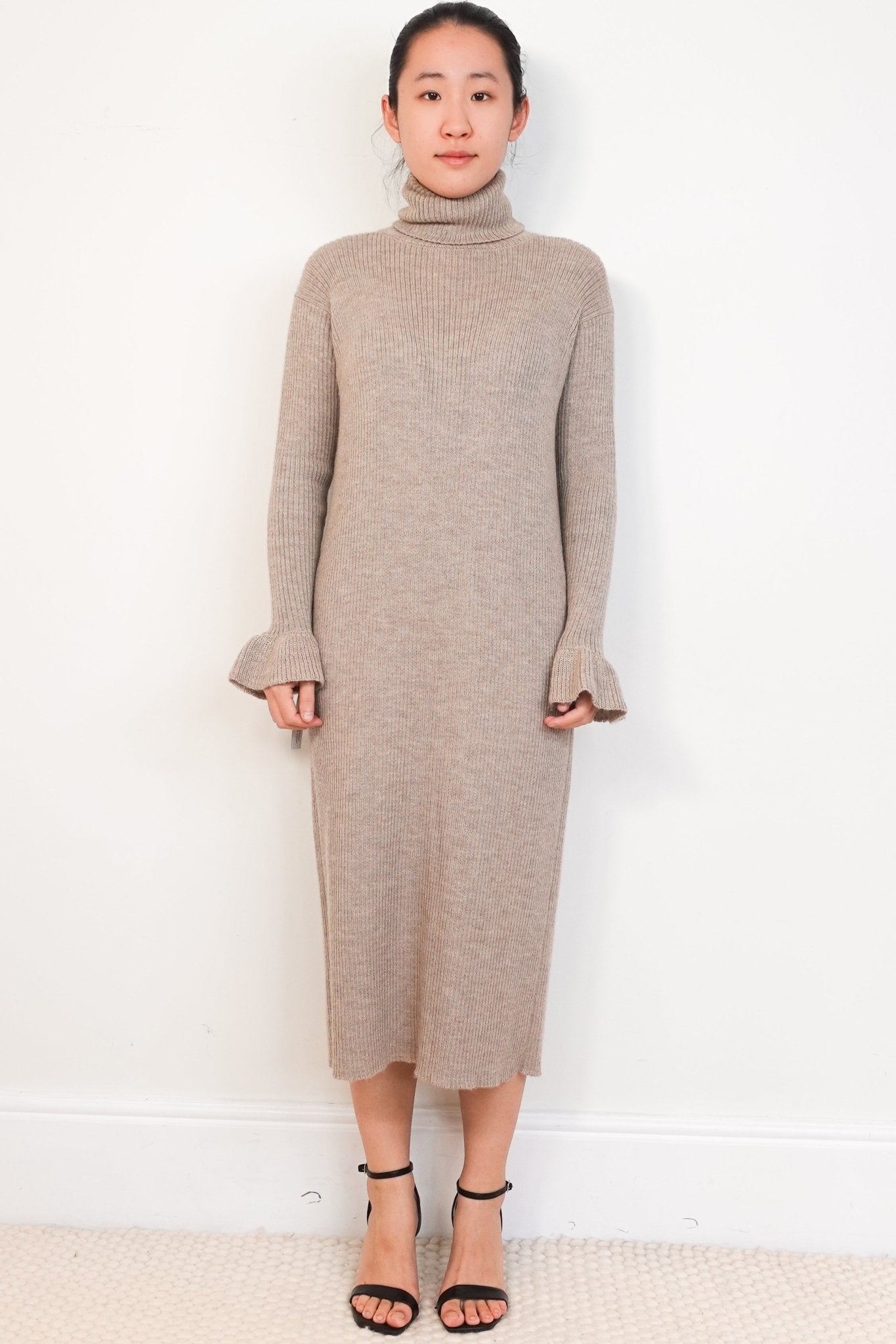 Ulla Johnson Beige Knitted Maxi Dress RRP £450 | Authentic Preloved - Reloved Again