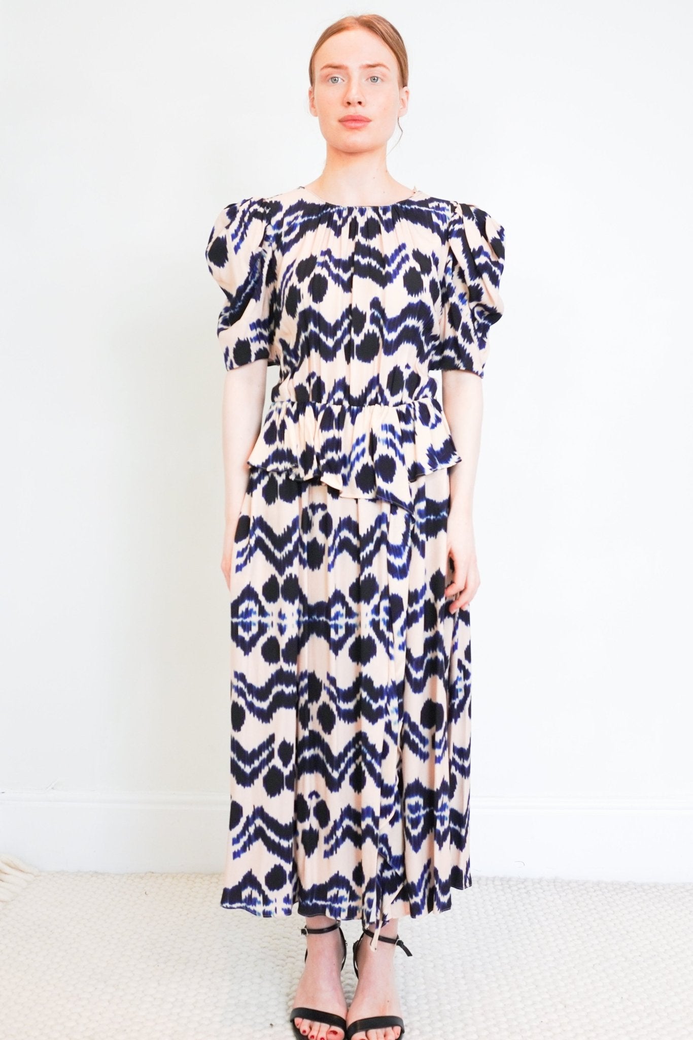 Ulla Johnson Pink & Blue Ruffle Gown RRP £700 | Authentic Preloved - Reloved Again