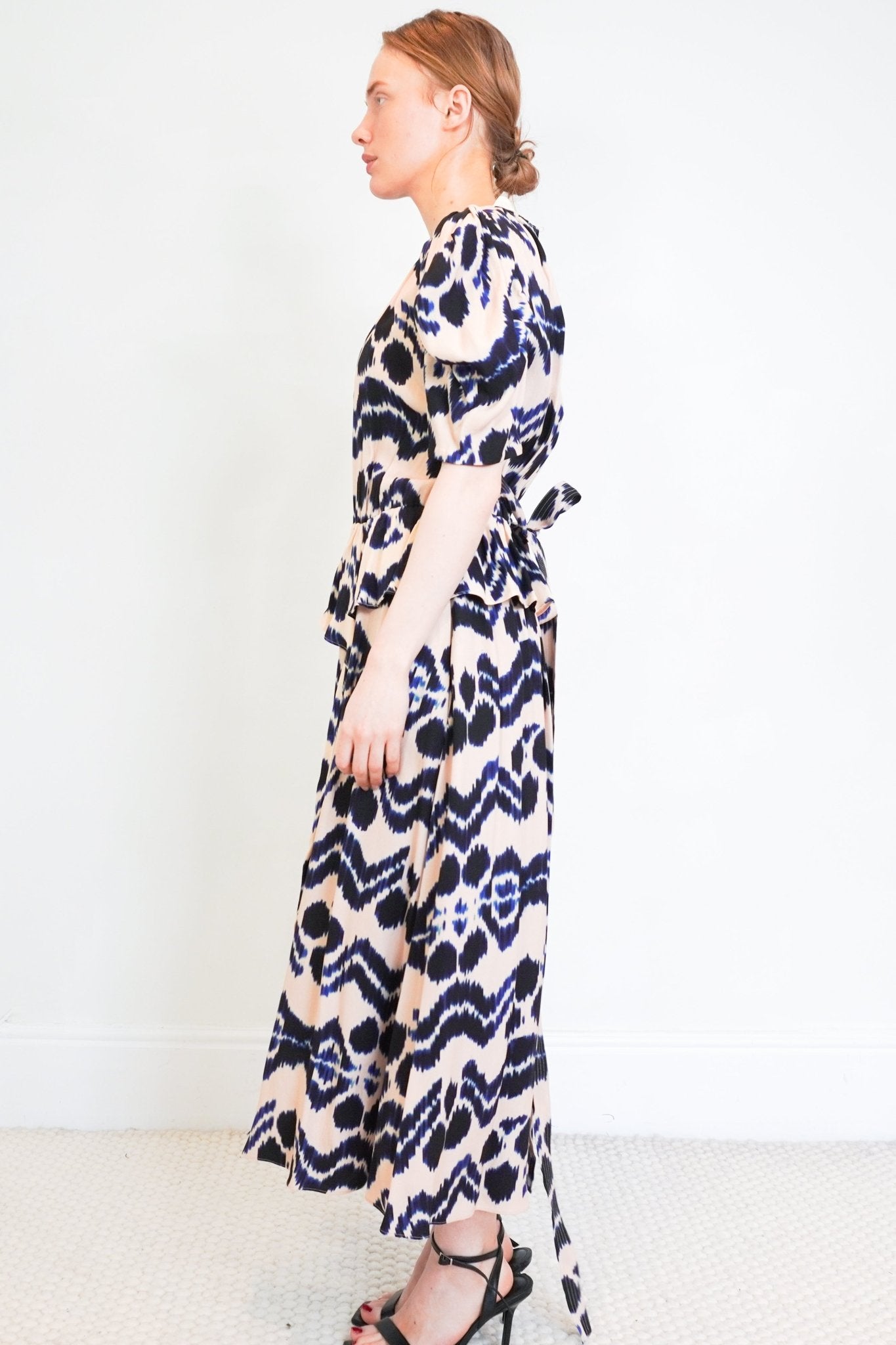 Ulla Johnson Pink & Blue Ruffle Gown RRP £700 | Authentic Preloved - Reloved Again