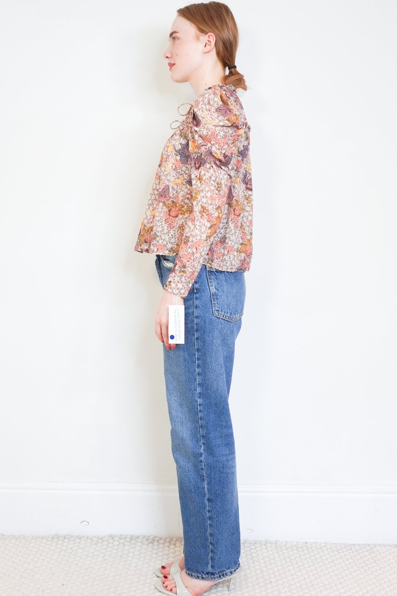 Ulla Johnson Pink Floral Printed Ruffle Blouse (RRP £270) | Authentic Preloved - Reloved Again