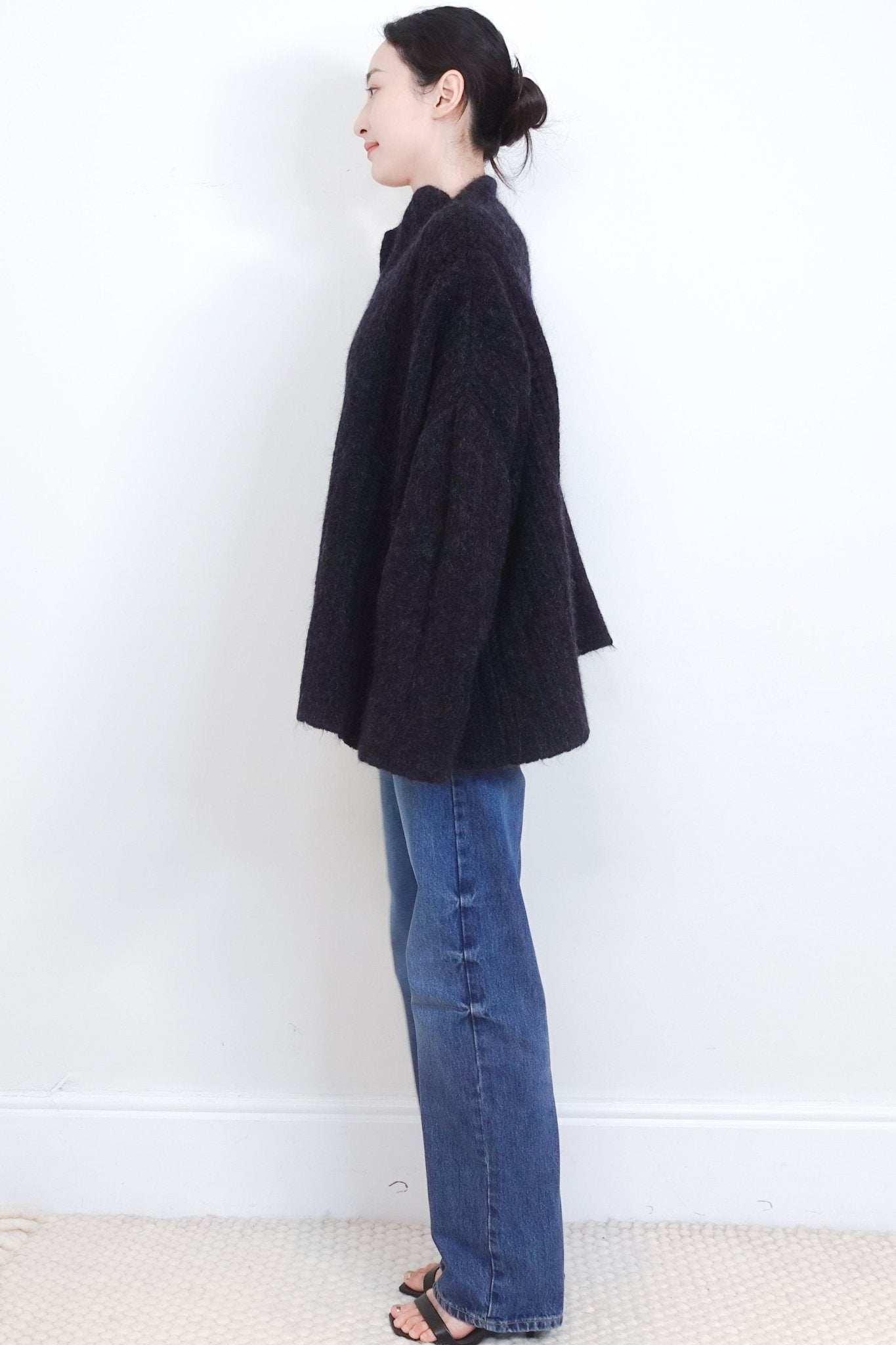 Uma Wang Black Knitted Mohair Jumper RRP £570 | Authentic Preloved - Reloved Again