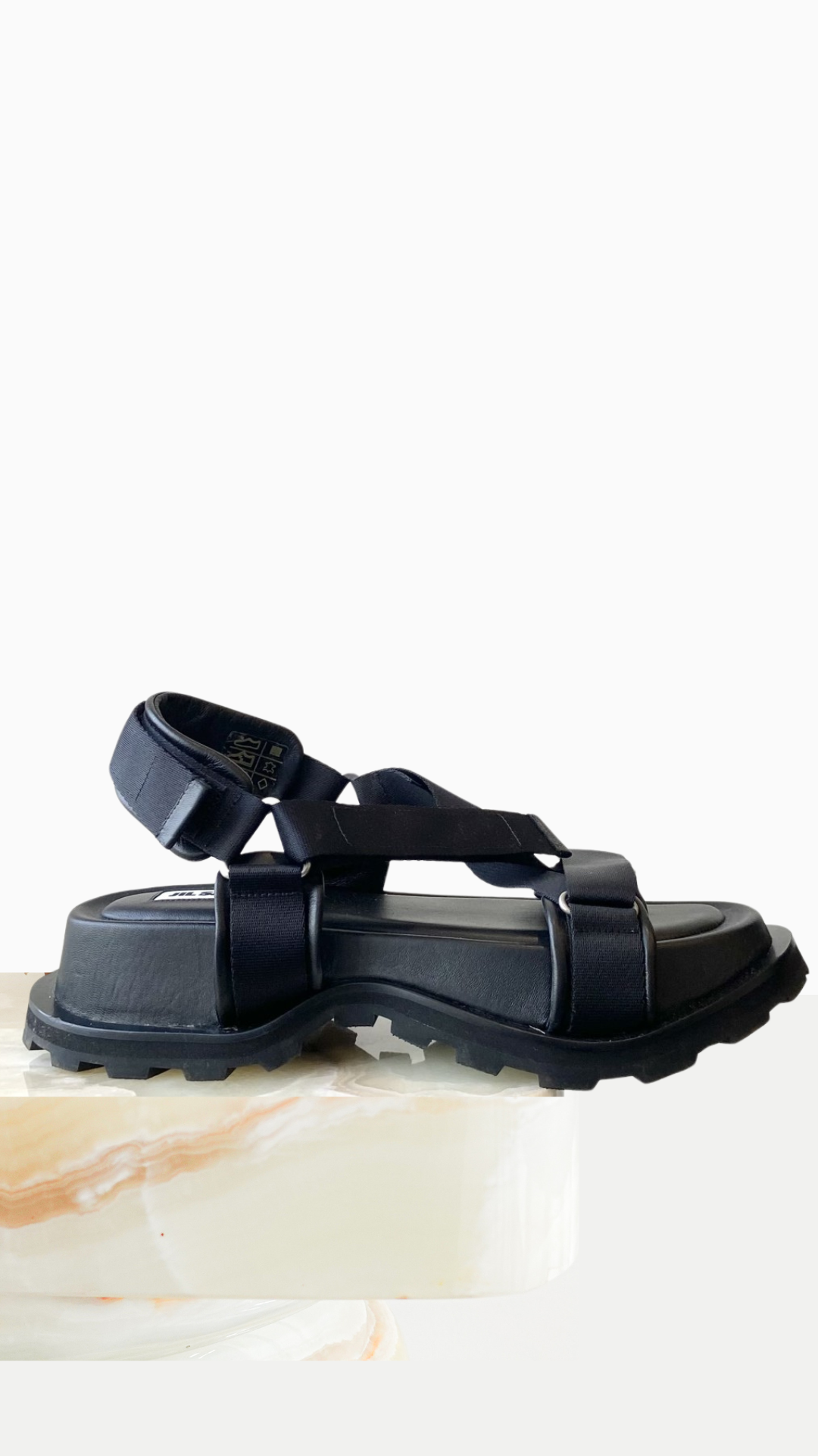 Black chunky sandals RRP £710