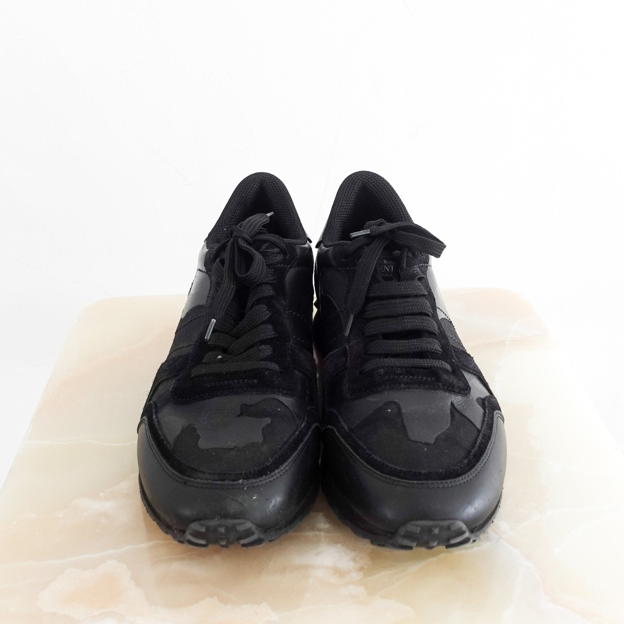 Valentino Garavani Black Studded Trainers RRP £800 | Authentic Preloved - Reloved Again