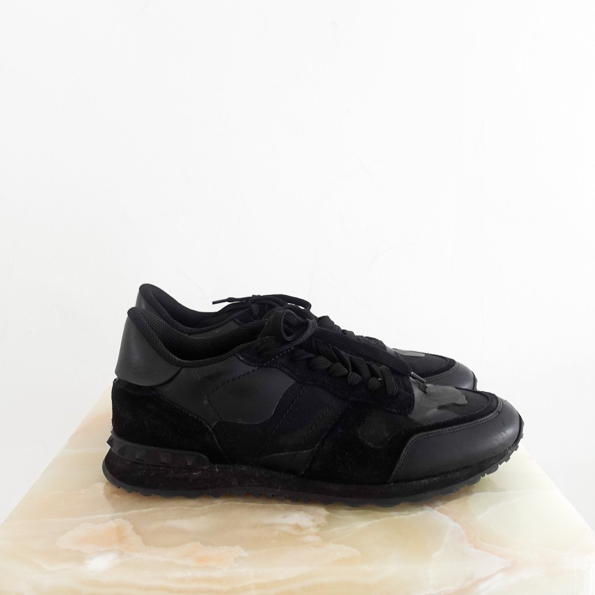Valentino Garavani Black Studded Trainers RRP £800 | Authentic Preloved - Reloved Again