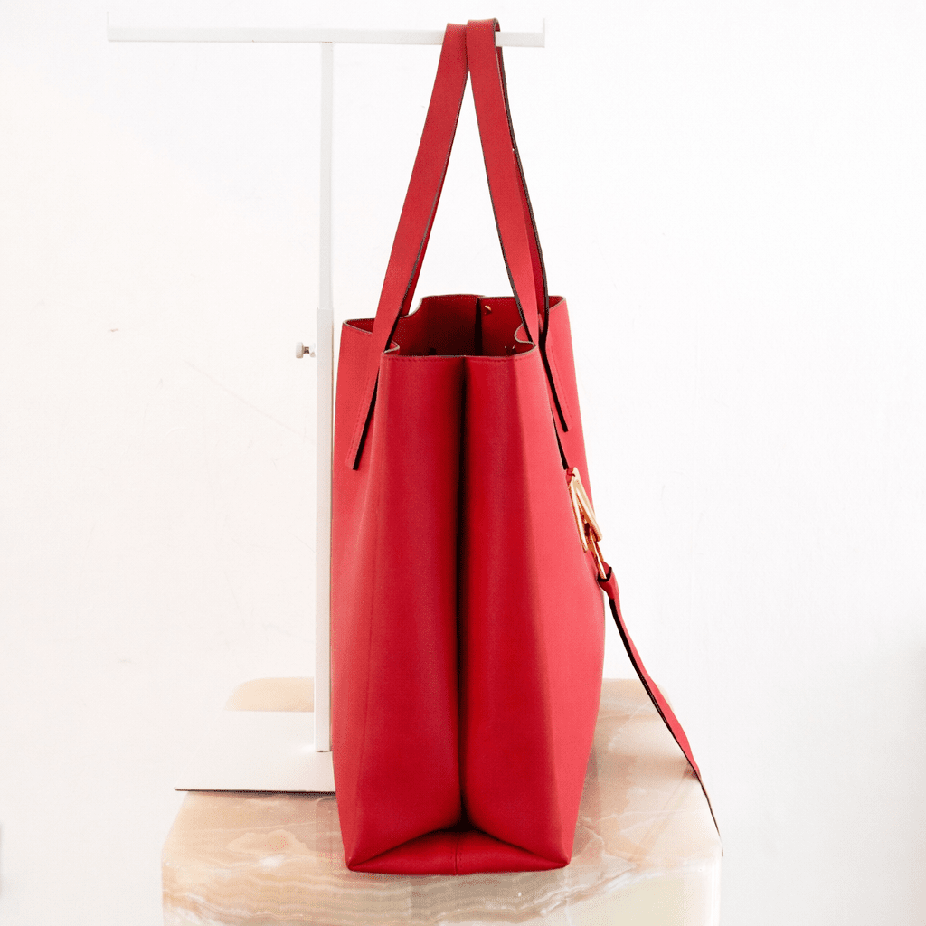 Valentino Large V Ring Tote in Red RRP £1700 | Authentic Preloved - Reloved Again