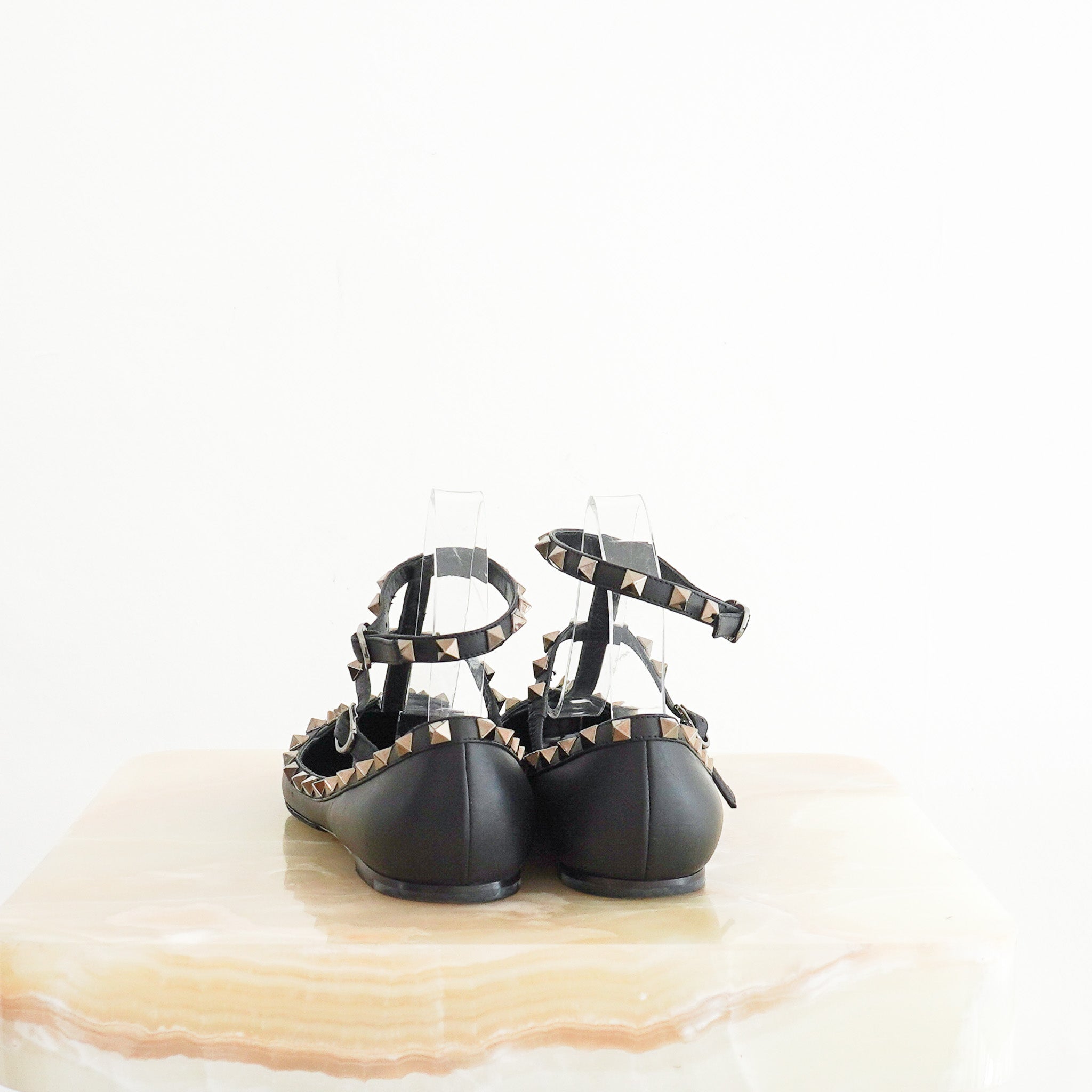 Valentino Rockstud Flats in Black RRP £585 | Authentic Preloved - Reloved Again